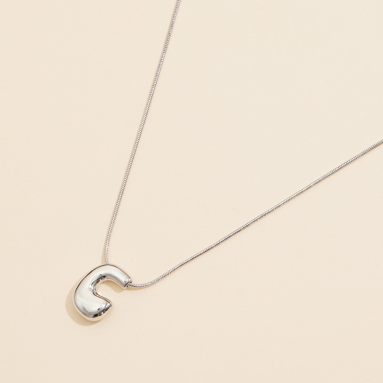 16 Assorted Pack of Bubble Design Initial Short Necklaces