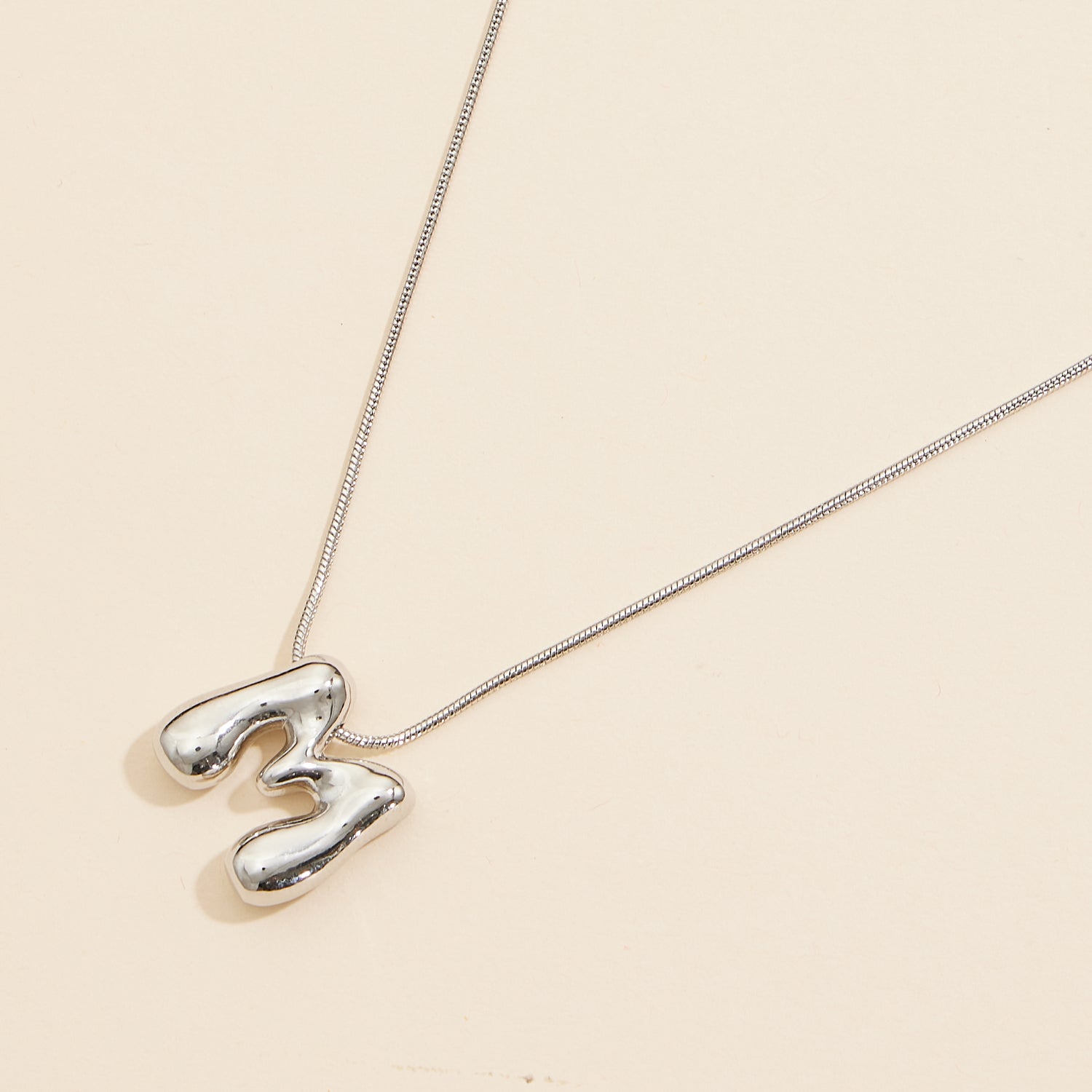 16 Assorted Pack of Bubble Design Initial Short Necklaces