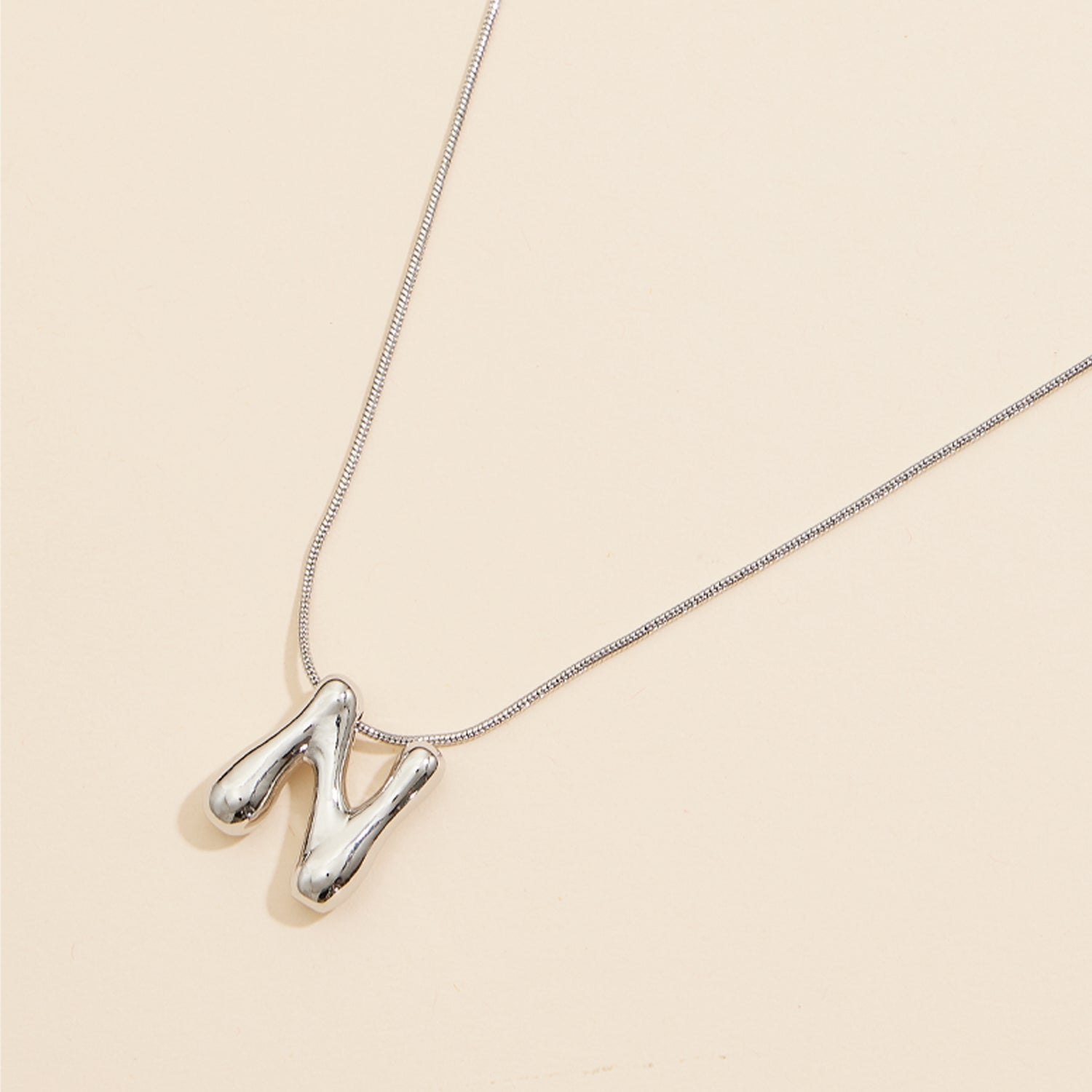 16 Assorted Pack of Bubble Design Initial Short Necklaces