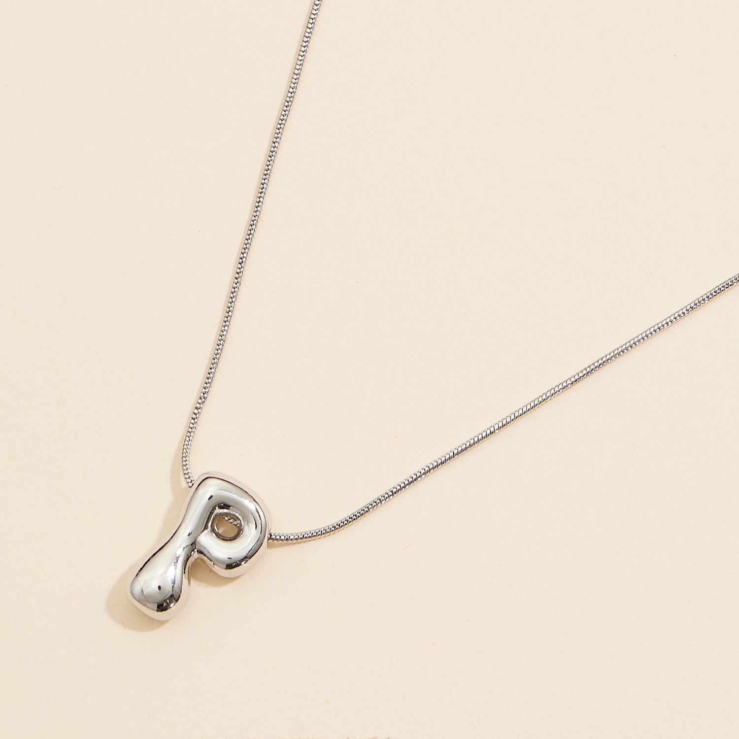 16 Assorted Pack of Bubble Design Initial Short Necklaces