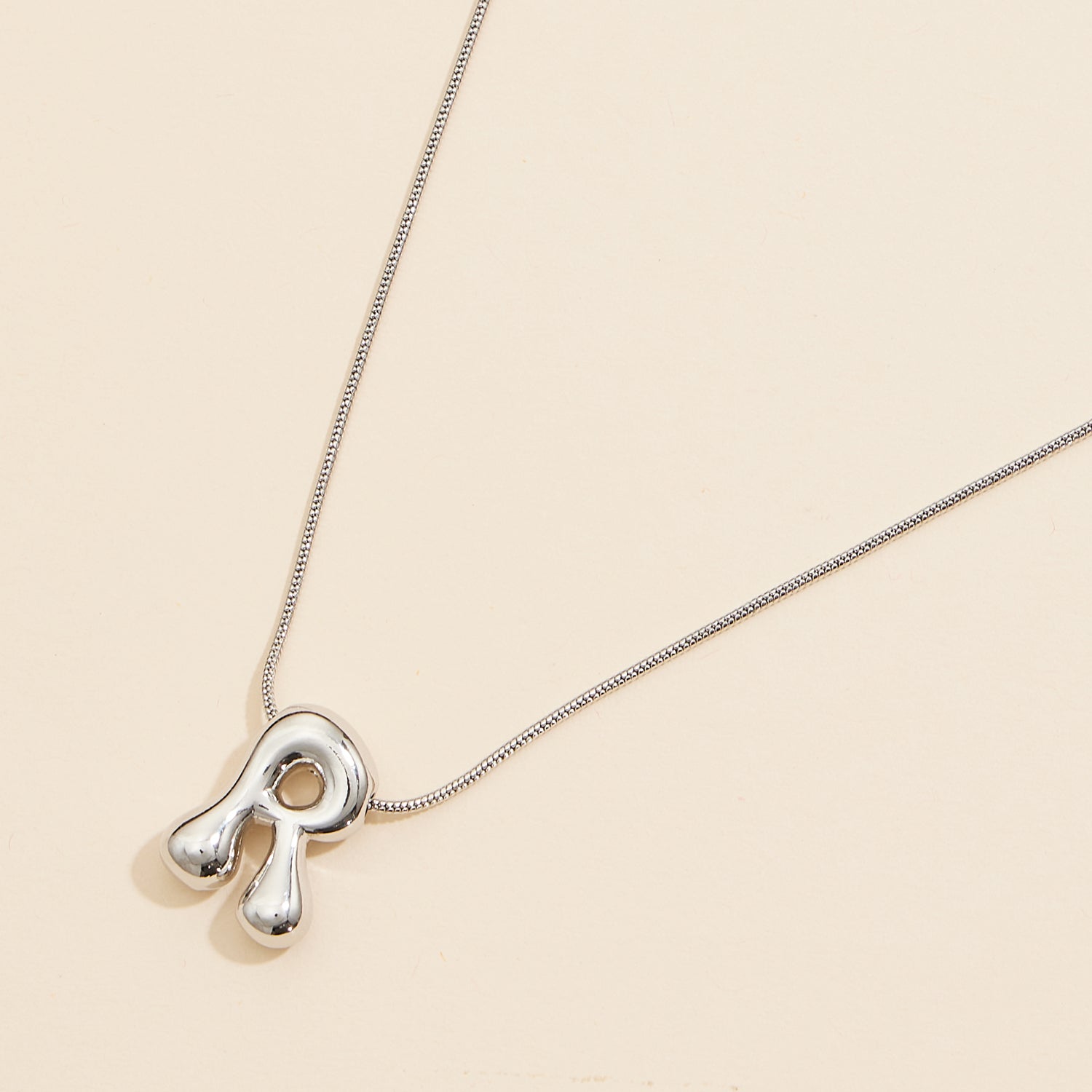 16 Assorted Pack of Bubble Design Initial Short Necklaces
