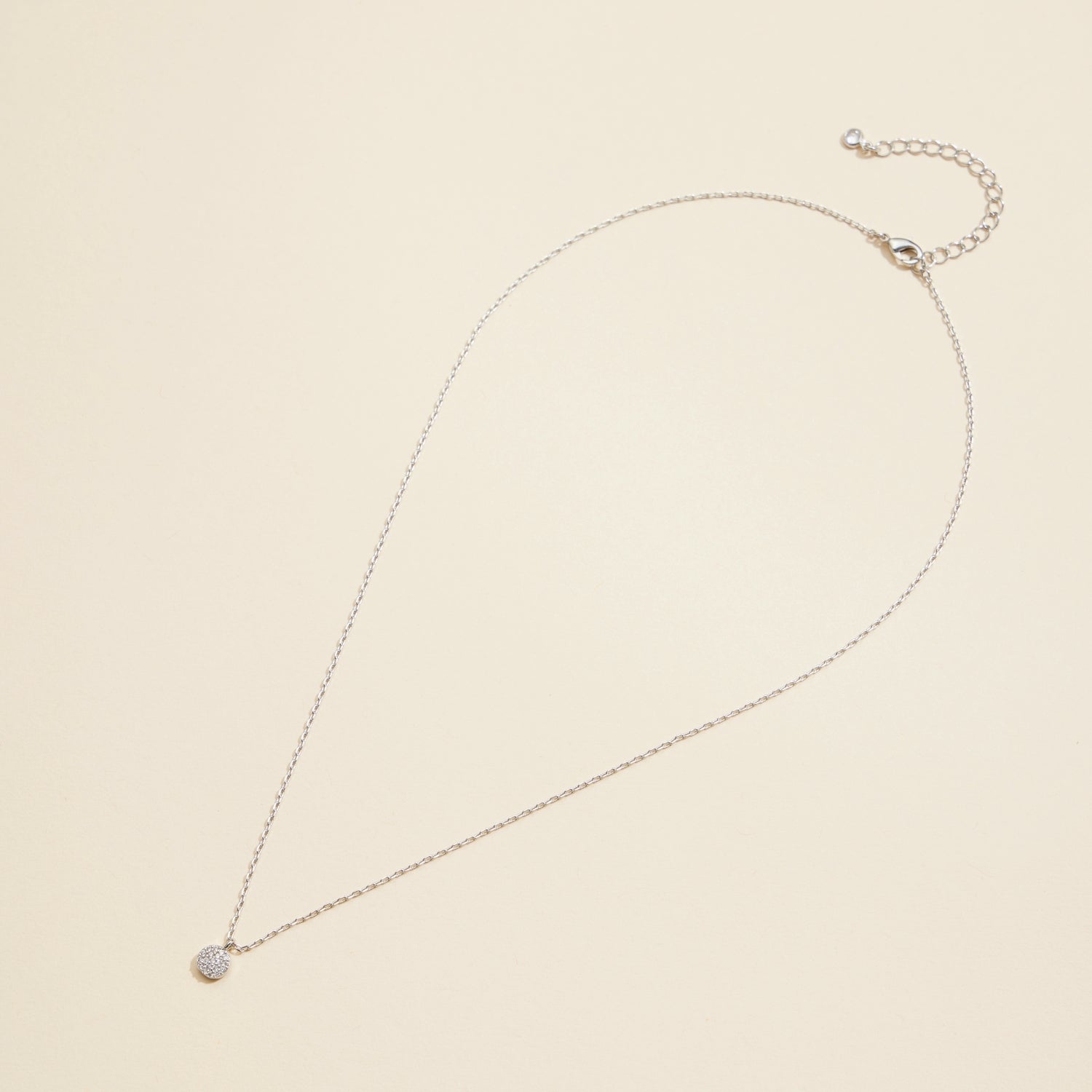 Gold-Dipped Circle Charm | Short Necklace