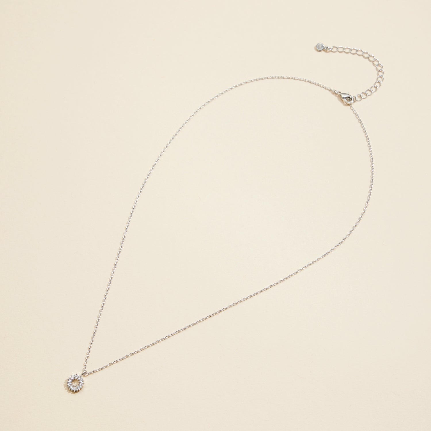 Gold-Dipped Hollow Circle Charm | Short Necklace