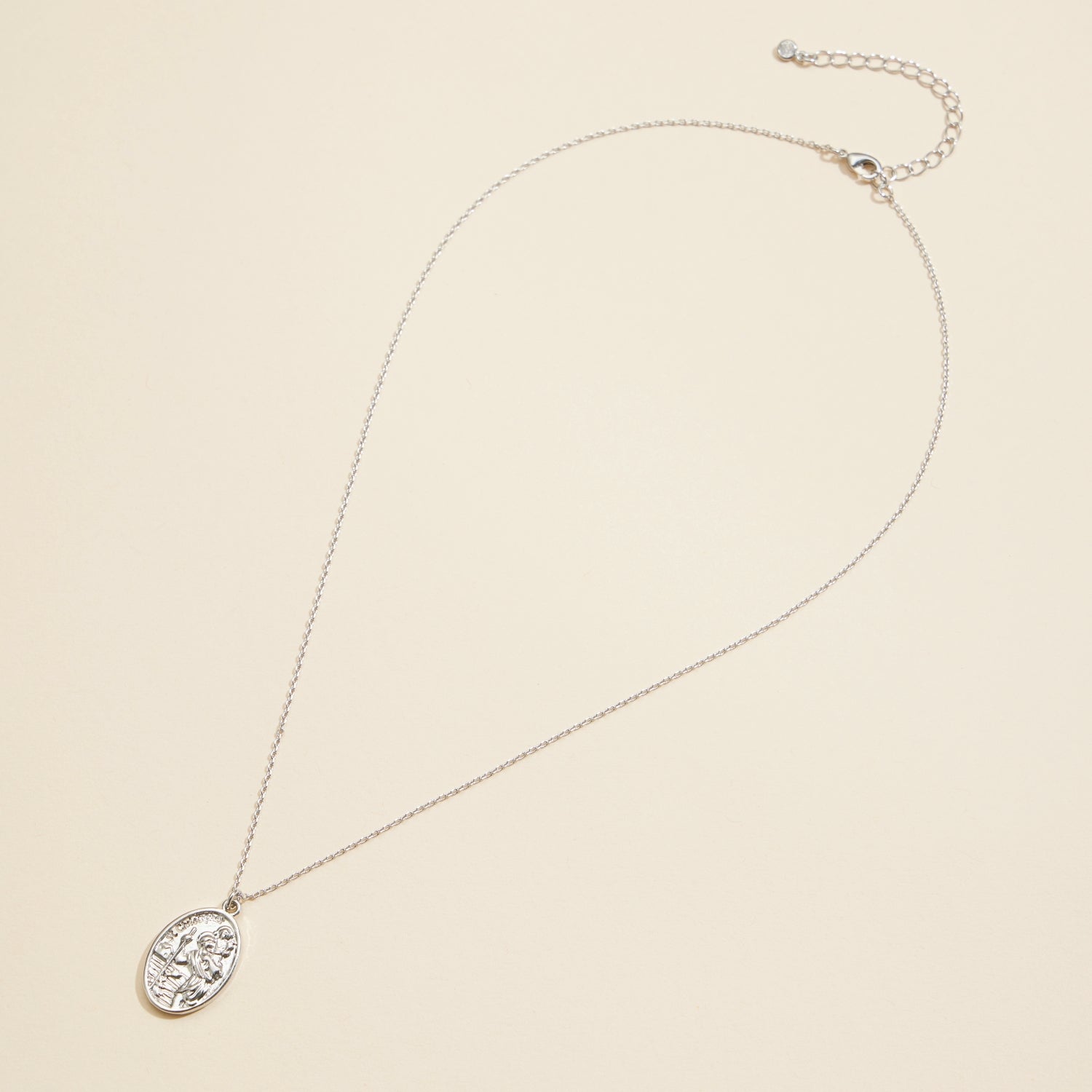 Gold-Dipped Oval Coin Charm | Short Necklace