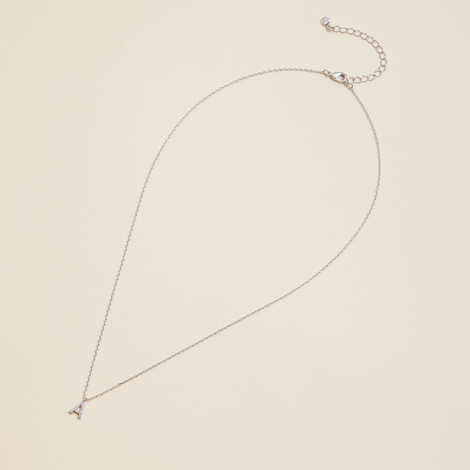 12 Gold-Plated Initial Necklaces with Cubic Zirconia Detailing
