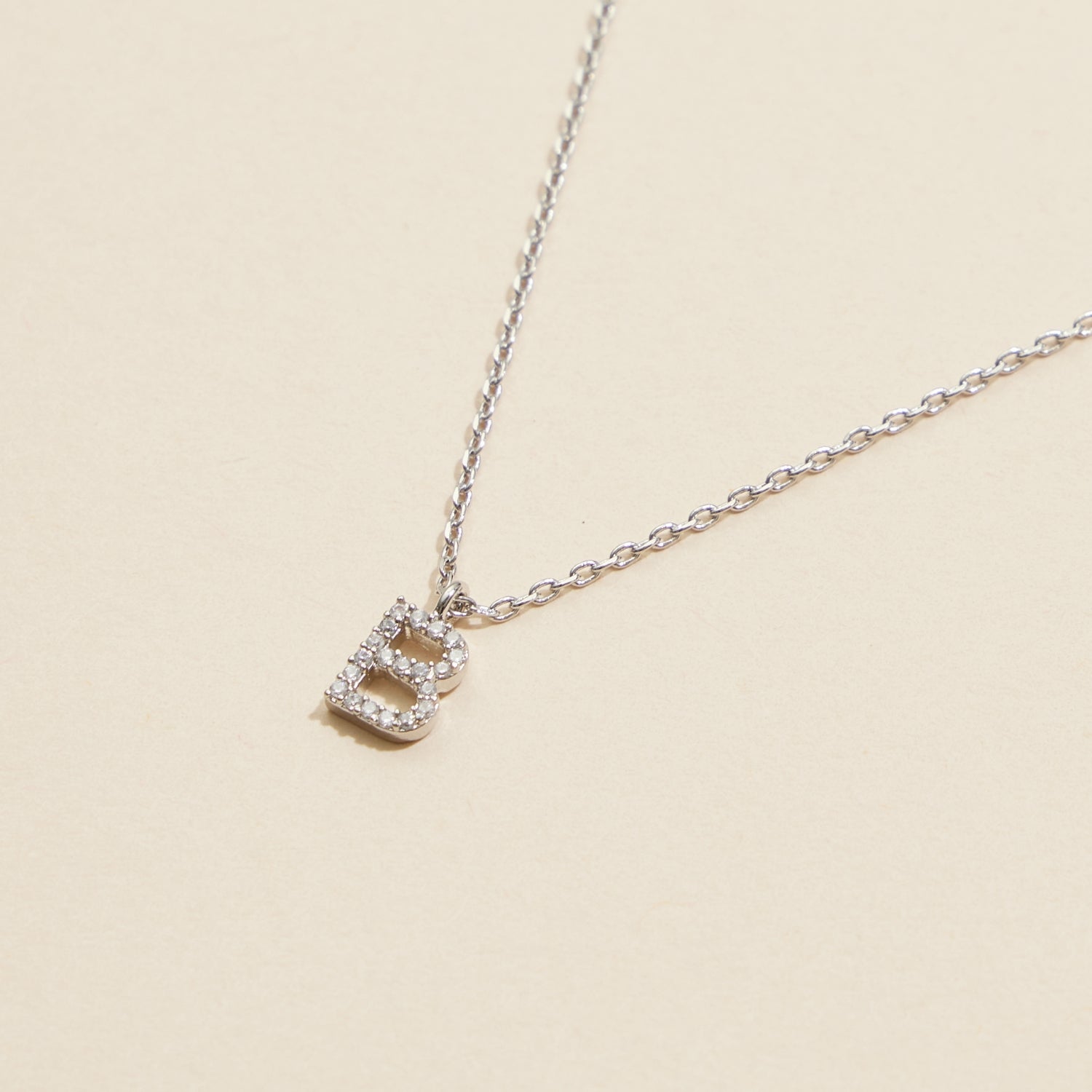 12 Gold-Plated Initial Necklaces with Cubic Zirconia Detailing