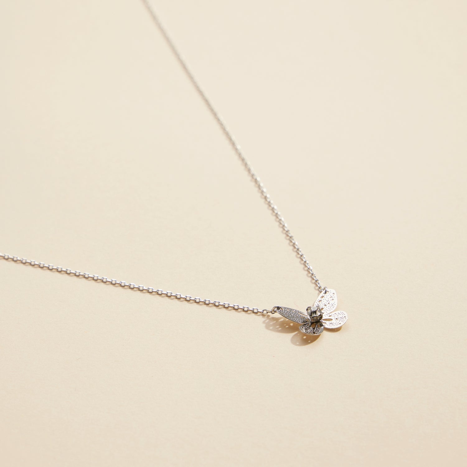 Gold-Dipped Butterfly Charm Simple | Short Necklace