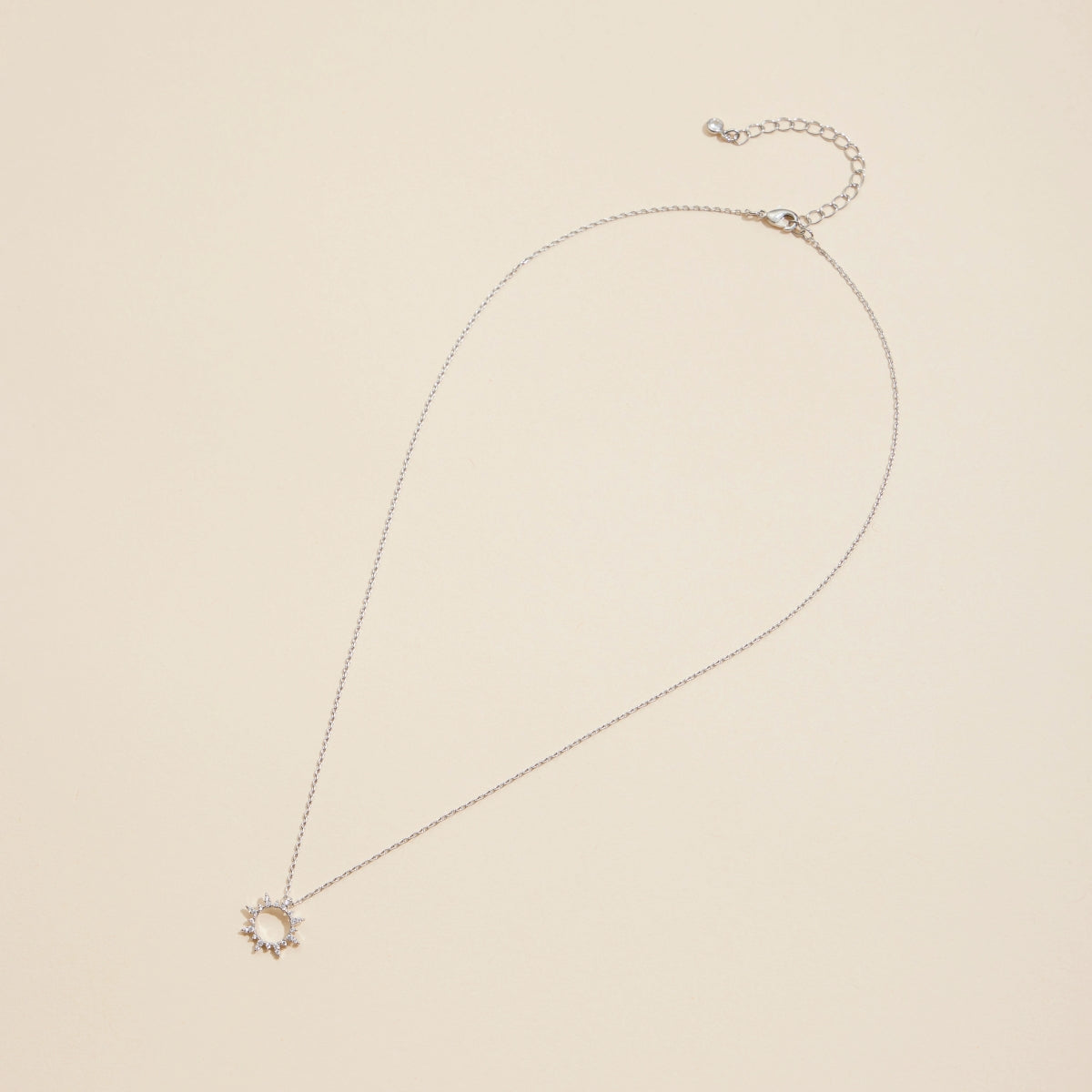 Radiant Sun Charm Gold-Dipped Short Necklace