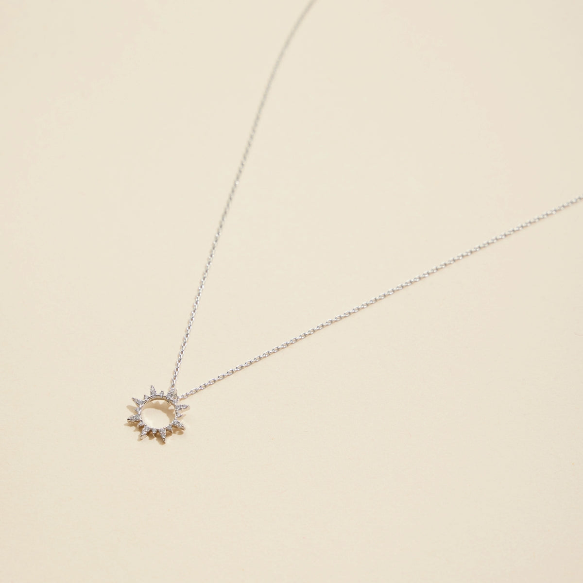 Radiant Sun Charm Gold-Dipped Short Necklace