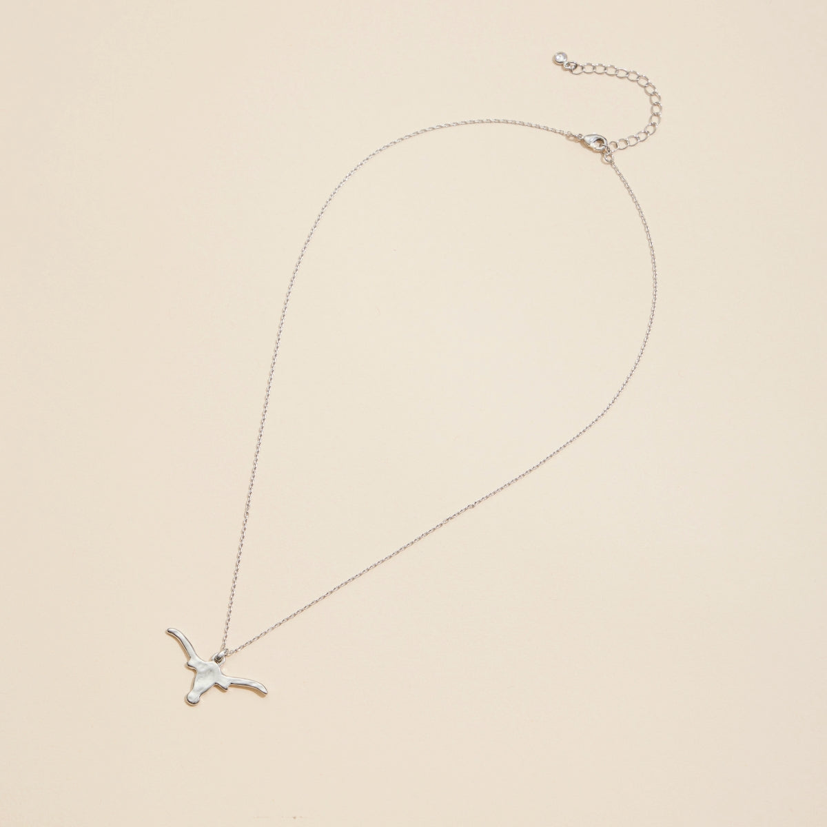 Bold Longhorn Charm Gold-Dipped Short Necklace