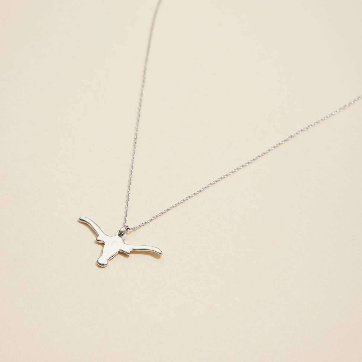 Bold Longhorn Charm Gold-Dipped Short Necklace