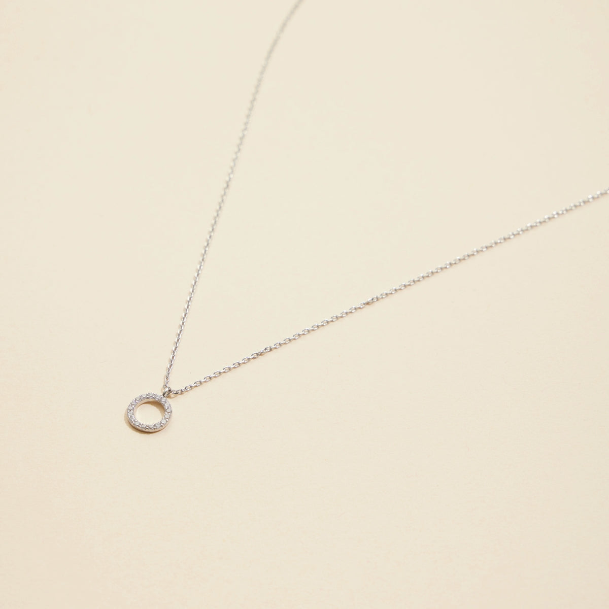 Classic Circle Charm Gold-Dipped Short Necklace