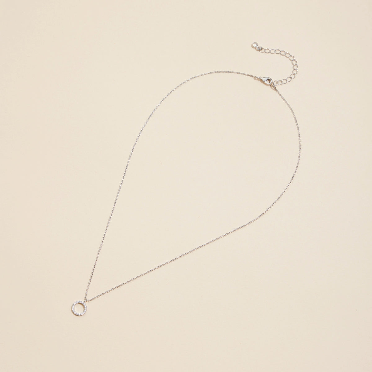 Classic Circle Charm Gold-Dipped Short Necklace
