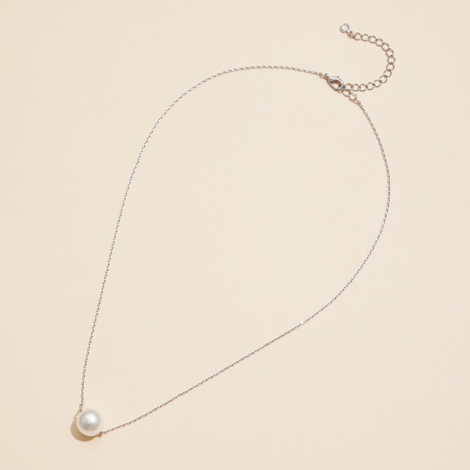 Timeless 18K Gold Dipped Necklace with Large Pearl Pendant