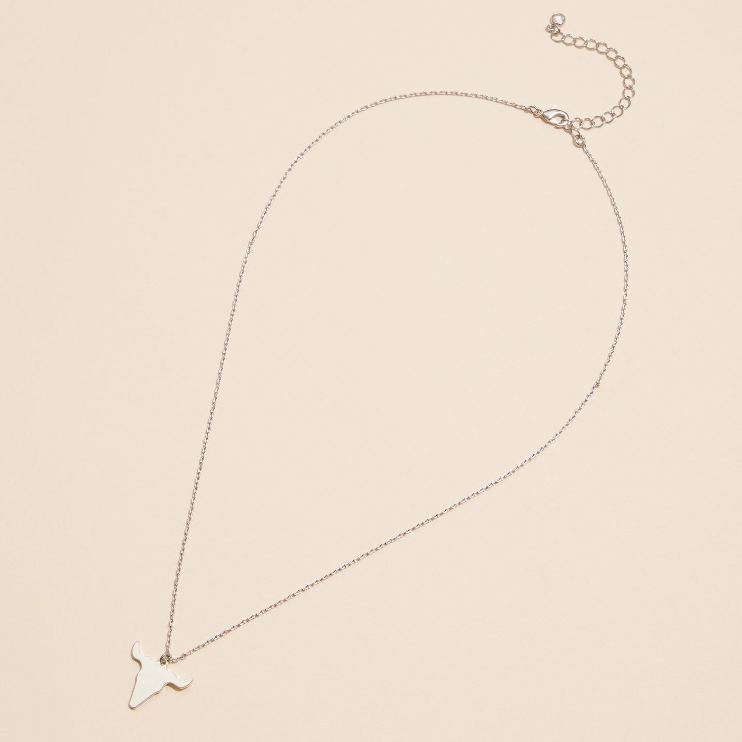 Bold 18mm Bull Head Pendant Necklace in 18K Gold Dipped Finish