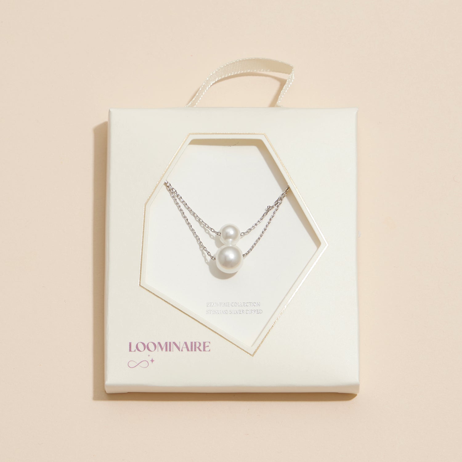 Elegant 18K Double Pearl Layered Necklace