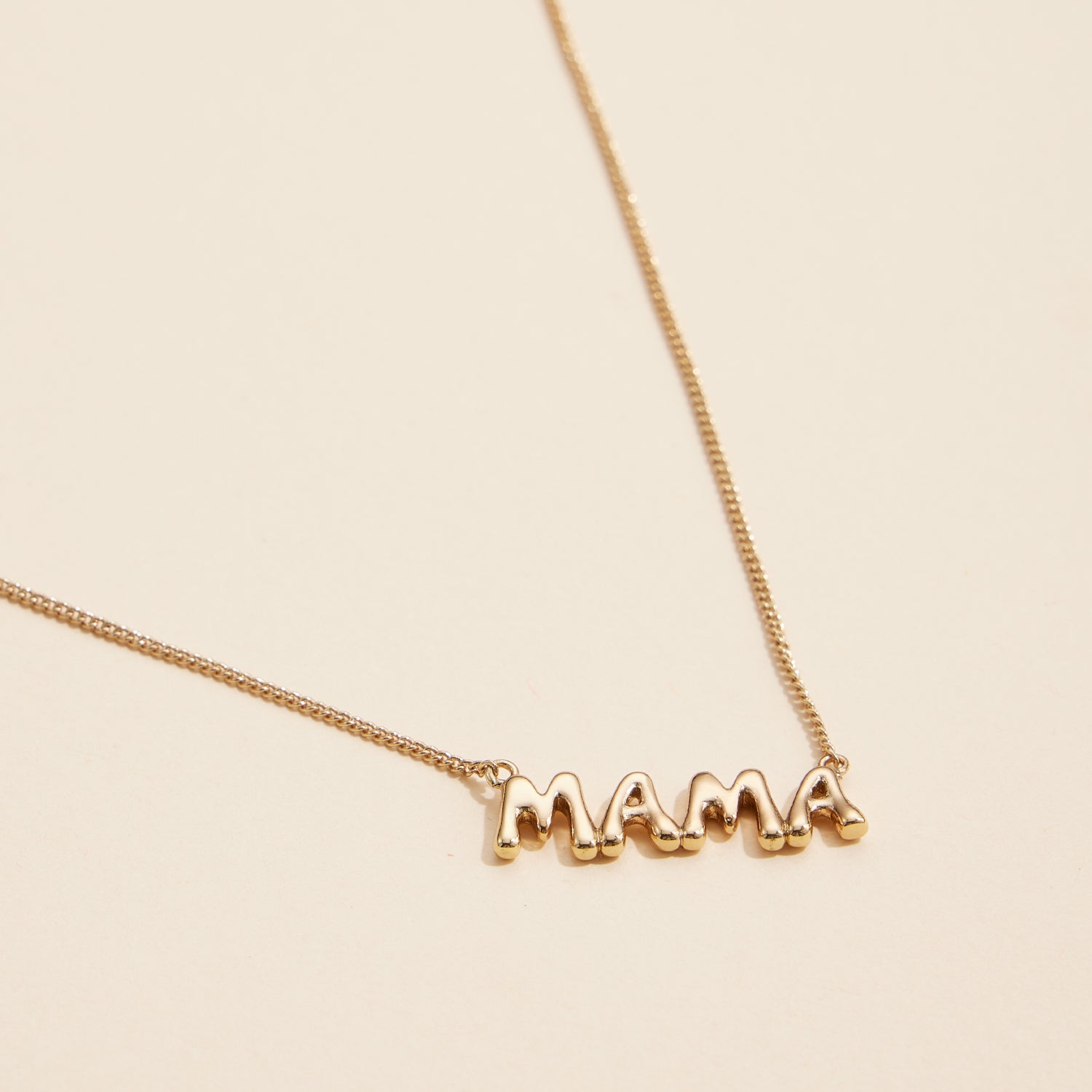 Timeless Elegance MAMA 18K Gold Dip Necklace