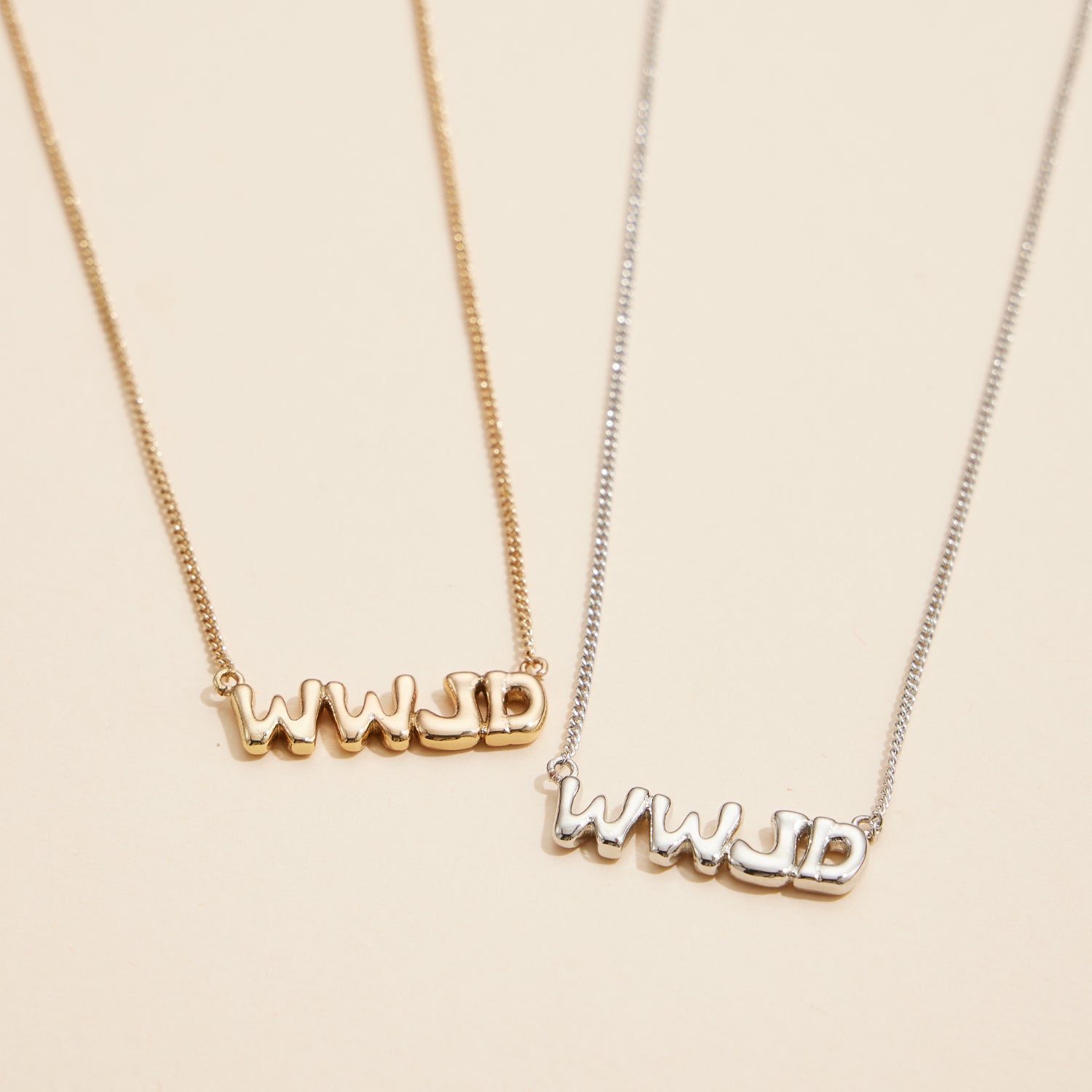 Elegant and Timeless WWJD 18K Gold Necklace