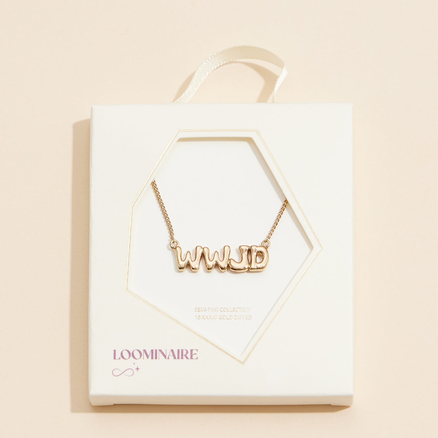 Elegant and Timeless WWJD 18K Gold Necklace
