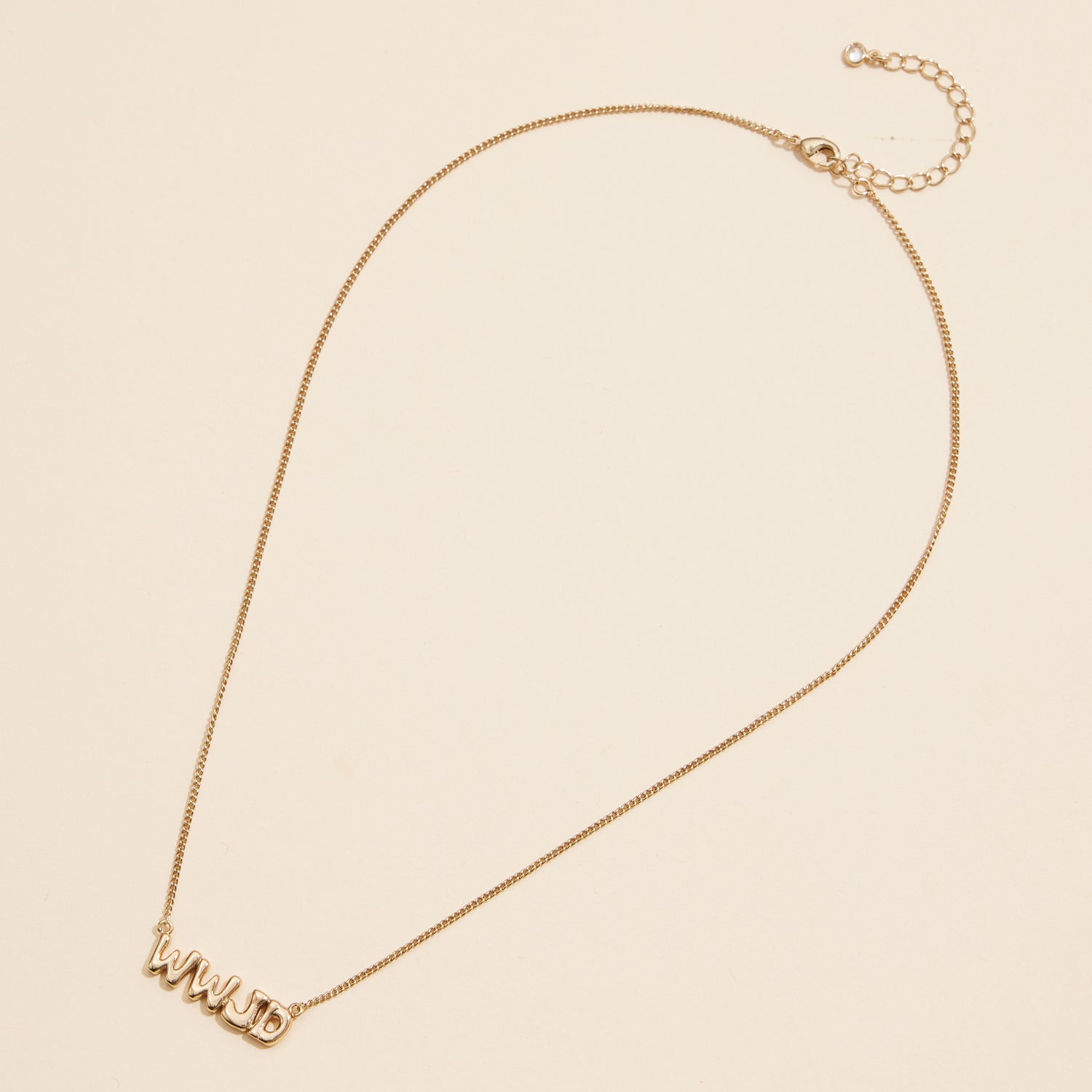 Elegant and Timeless WWJD 18K Gold Necklace