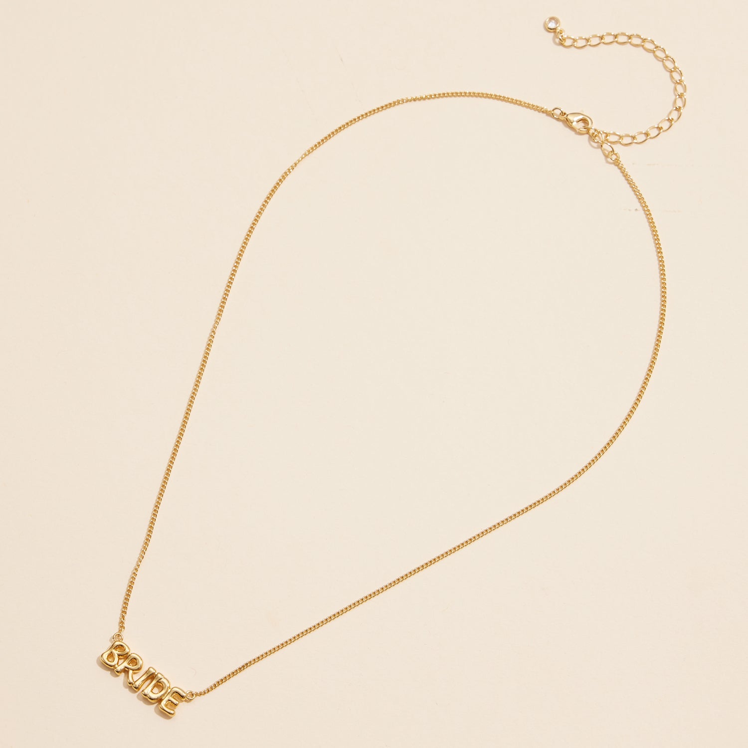BRIDE 18K Gold-Dipped Necklace: Elegant Bridal Jewelry