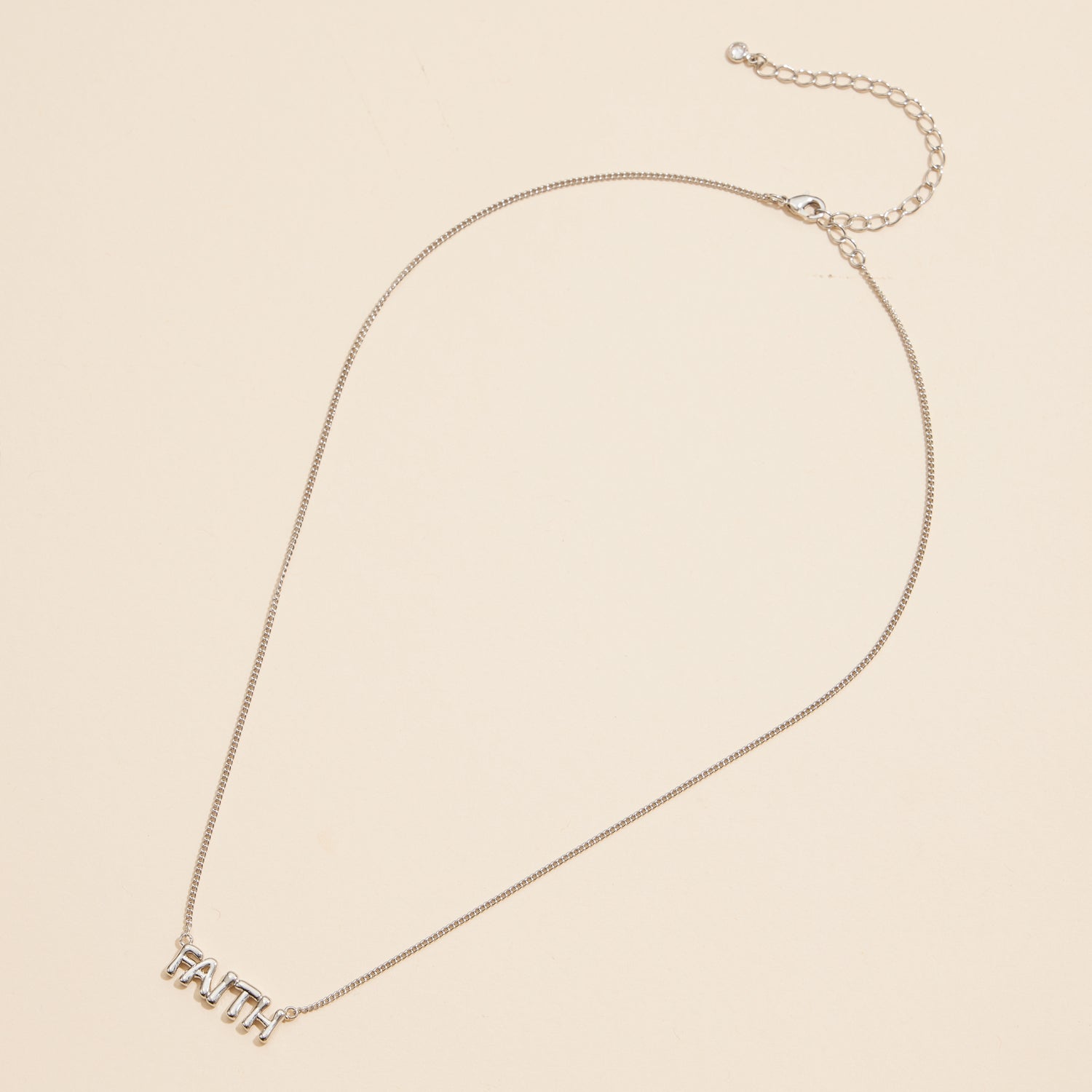 Elegant and Refined FAITH 18K Gold-Dipped Necklace