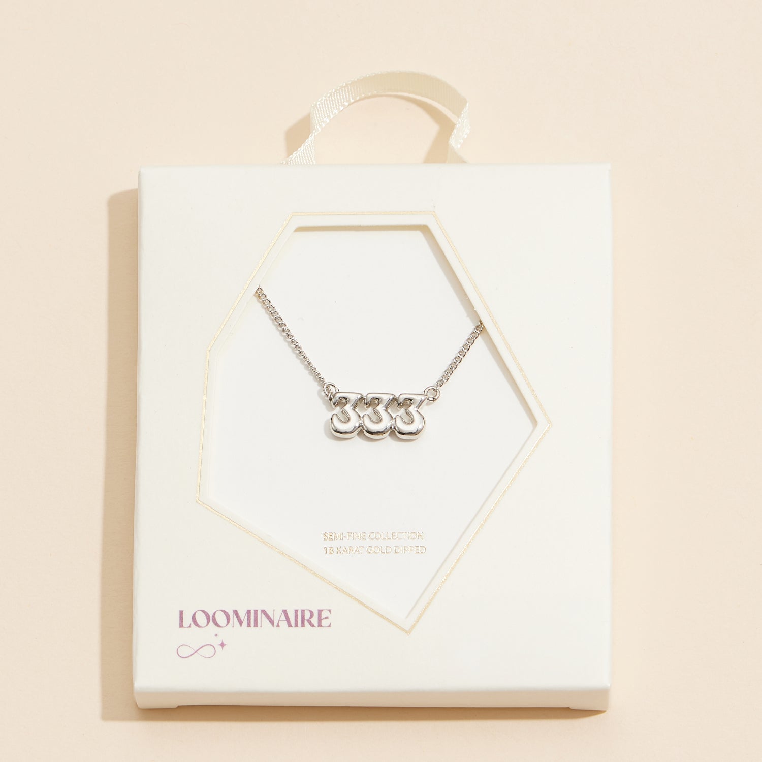 Angel Number "333" 18K Gold Dipped Necklace