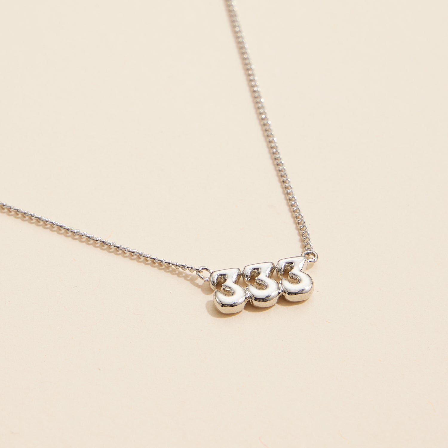 Angel Number "333" 18K Gold Dipped Necklace