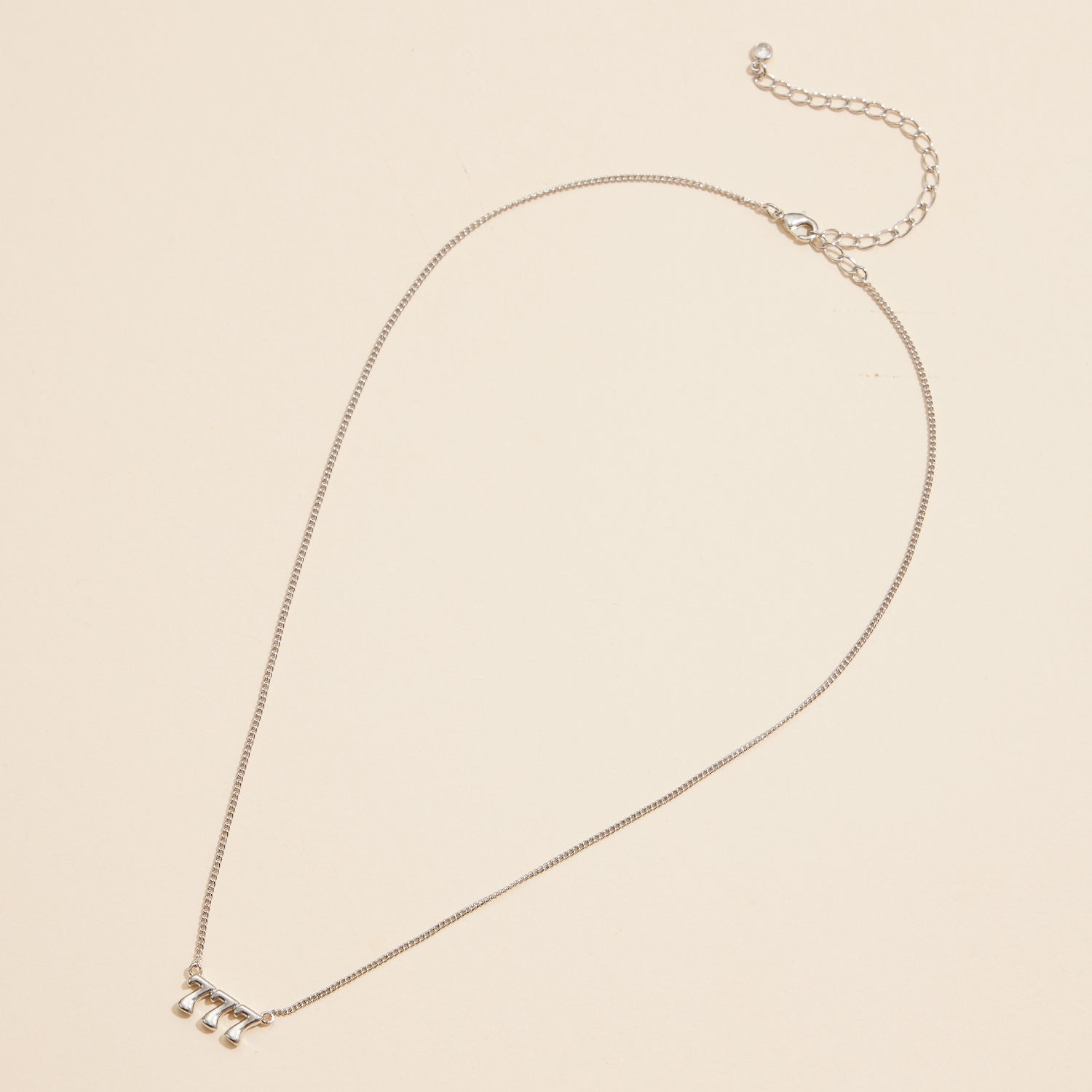 "777" Symbolic Angel Necklace – 18K Gold Dipped