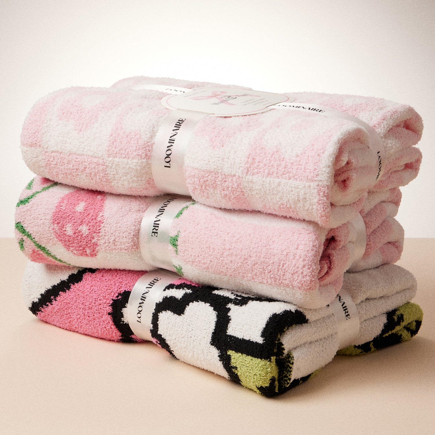 Christmas Green Monster Terry Cloth Blanket