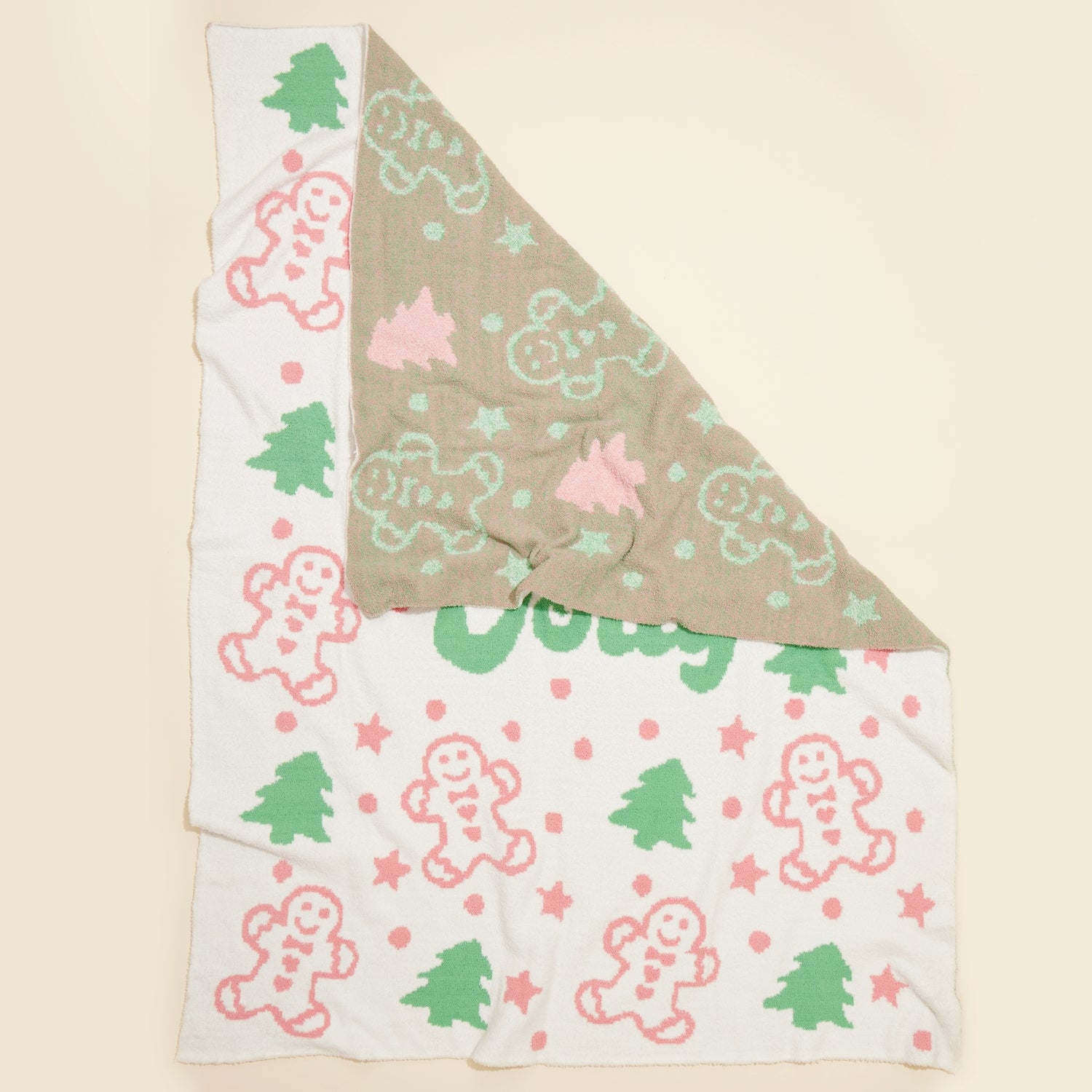 Holly Jolly Christmas Terry Cloth Blanket for Christmas Gift