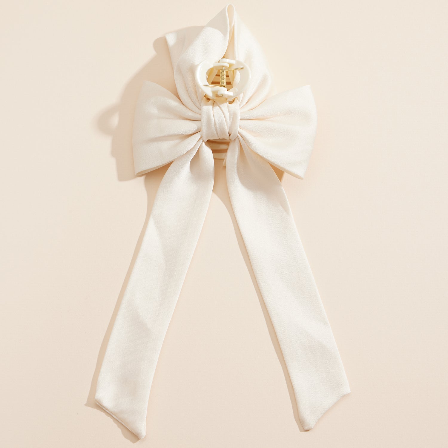 Chic Oversized Bow Claw Clips in Soft and Classic Tones - Frem