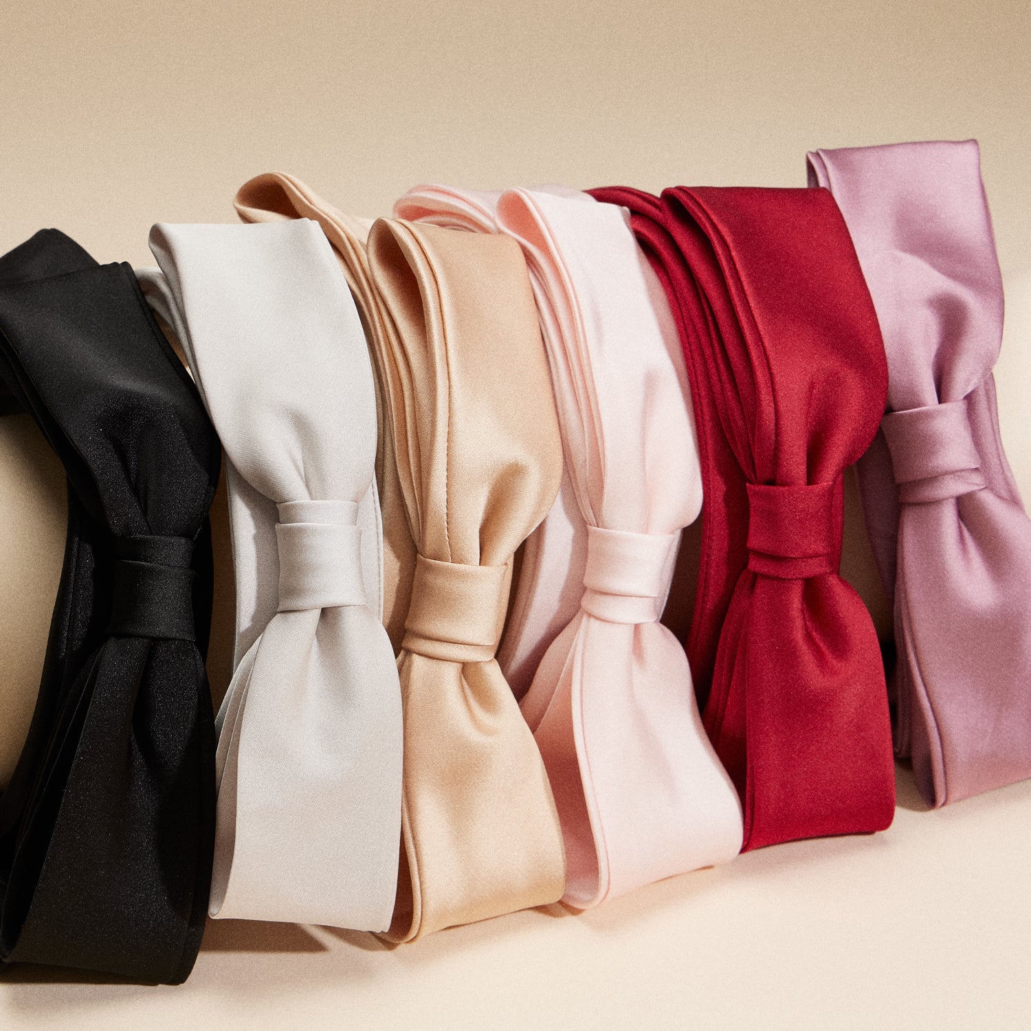 Refined Satin Ribbon Bow Headband