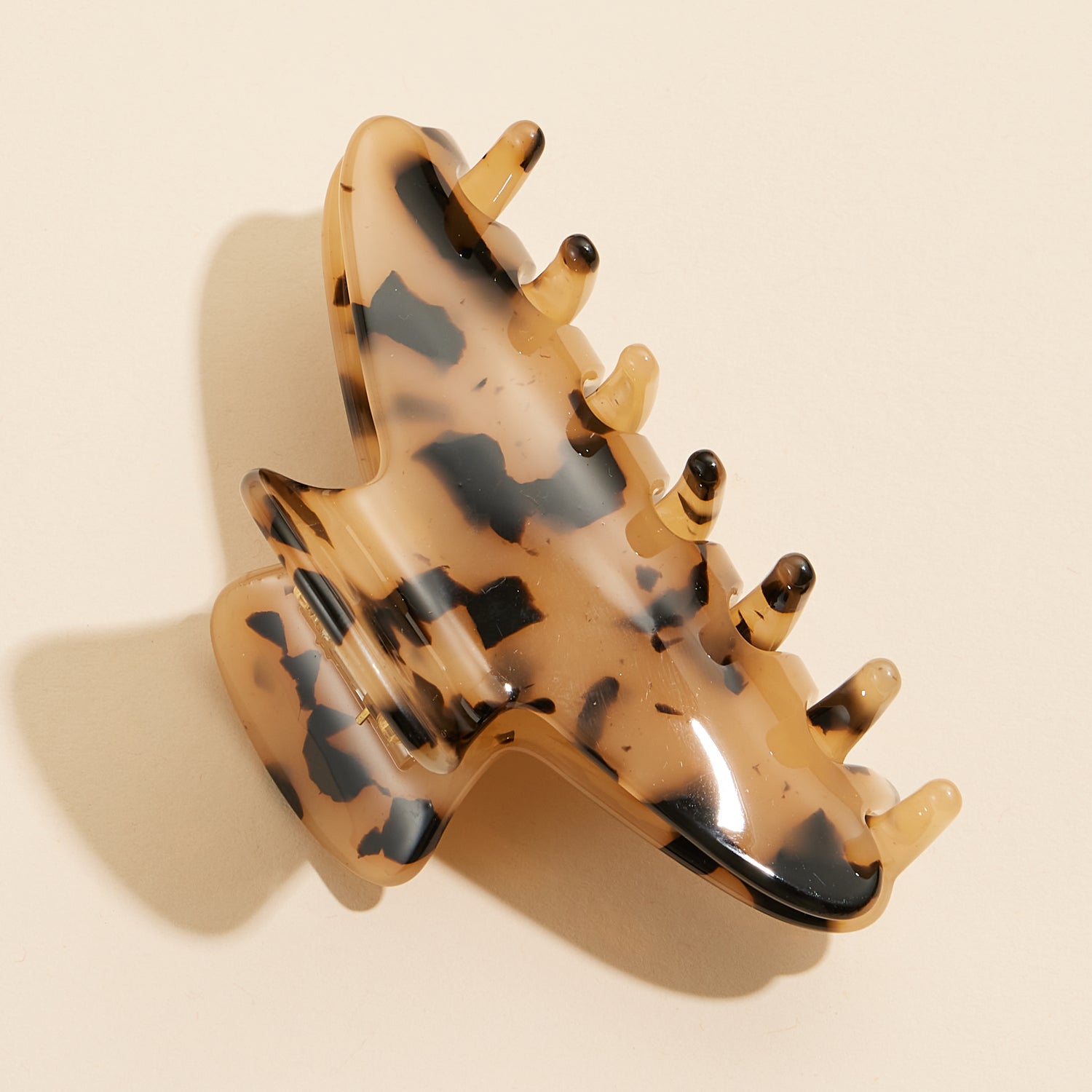 Elegant Marble Acetate Hair Claw Clip - Strong Hold for Everyday Styling