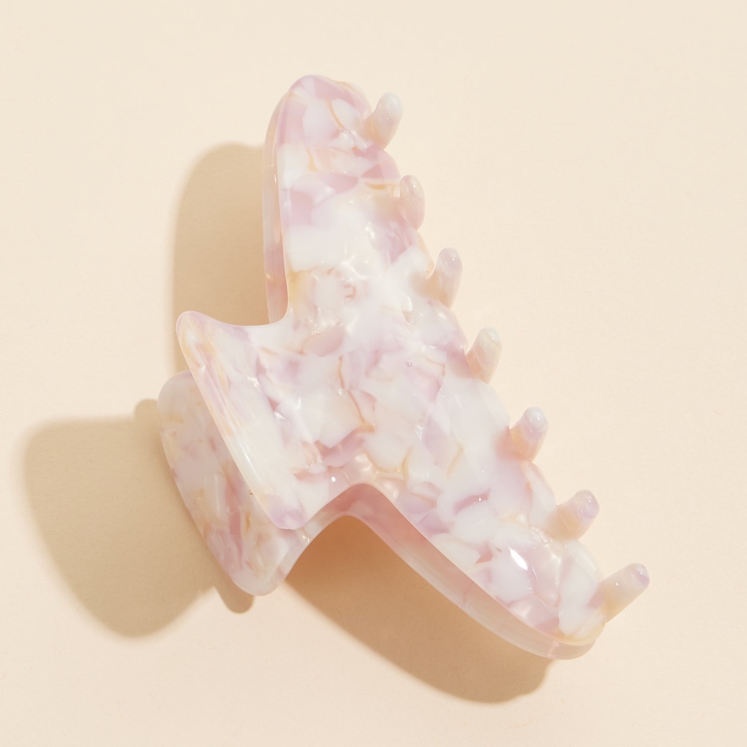 Elegant Marble Acetate Hair Claw Clip - Strong Hold for Everyday Styling