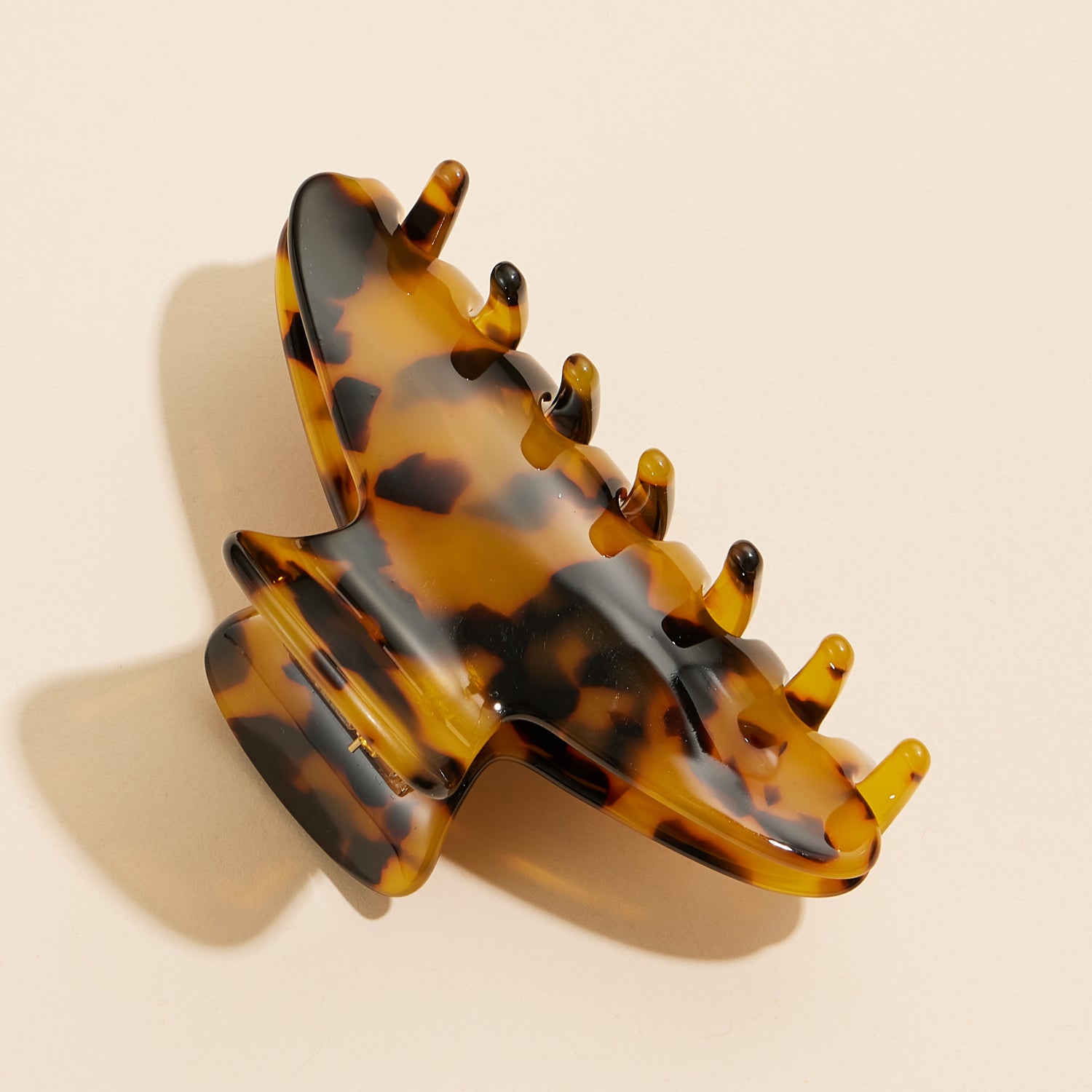 Elegant Marble Acetate Hair Claw Clip - Strong Hold for Everyday Styling