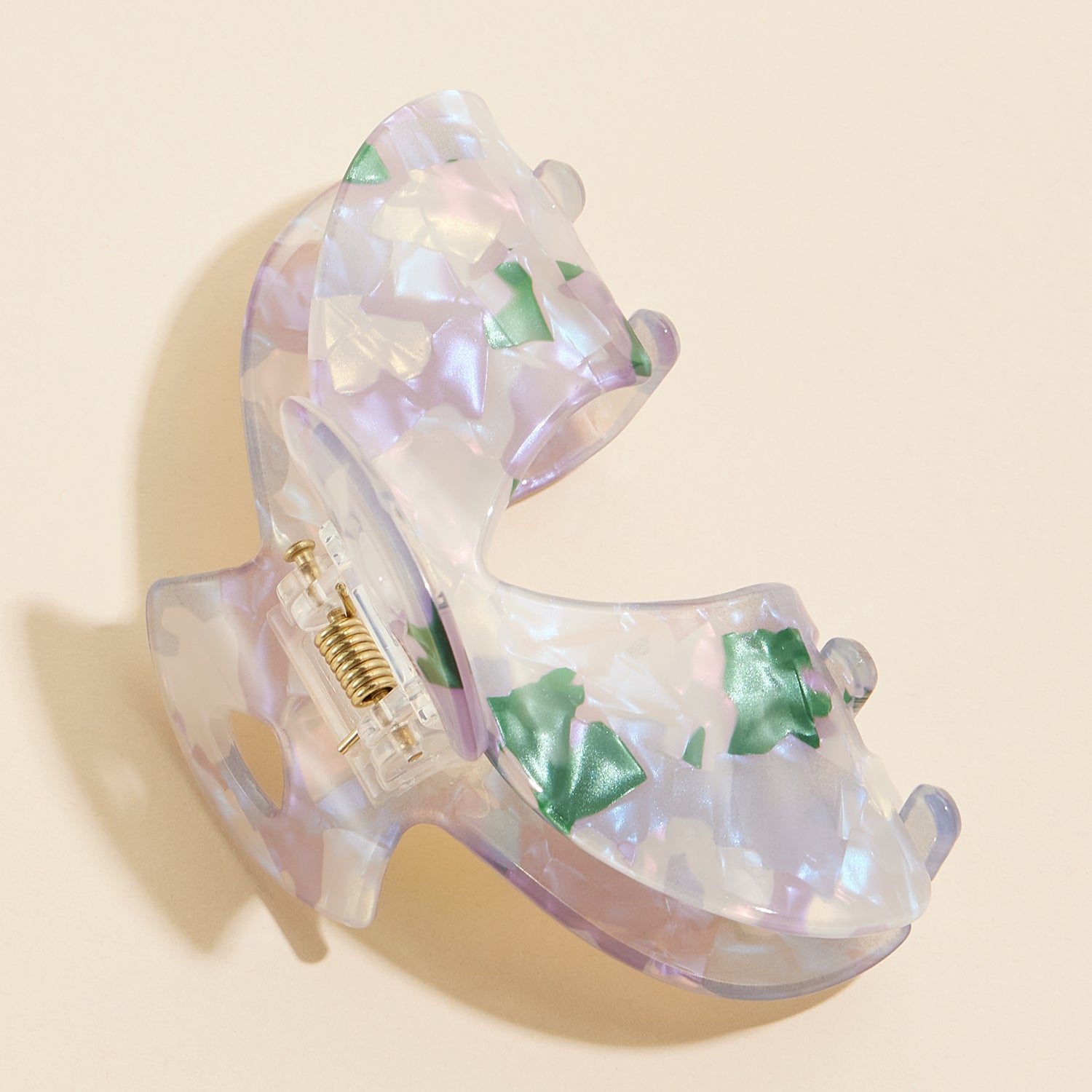 Striking Mixed Pattern Acetate Claw Clip