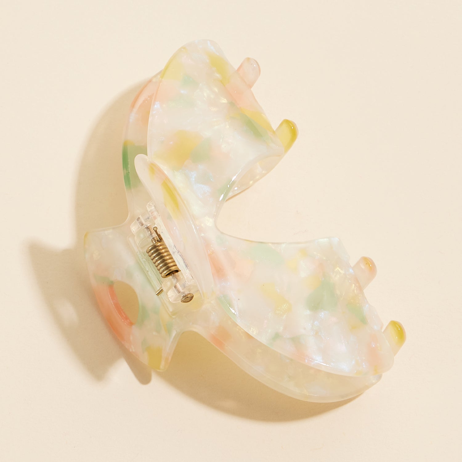 Striking Mixed Pattern Acetate Claw Clip