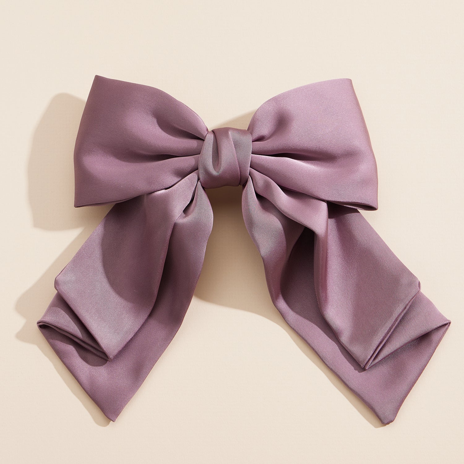 Solid Satin Bow Ribbon Hair Clip