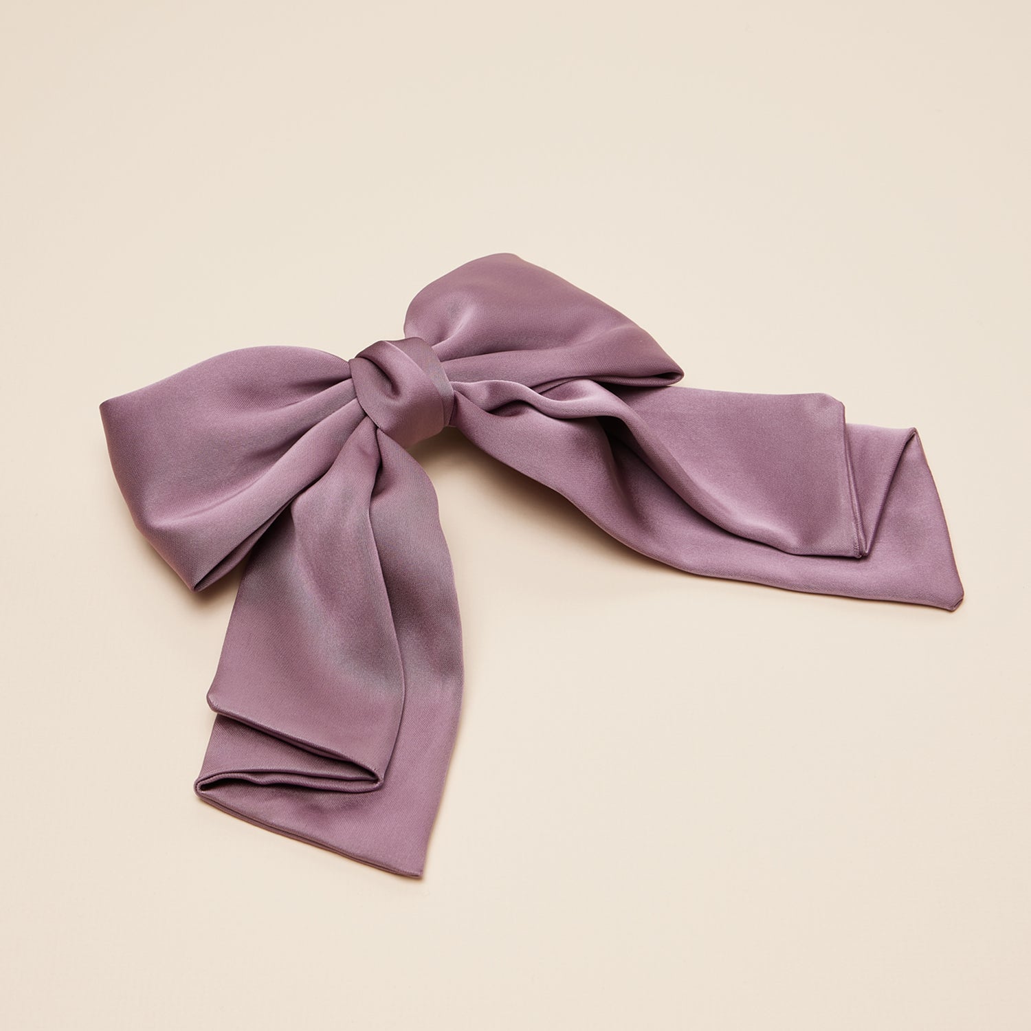 Solid Satin Bow Ribbon Hair Clip