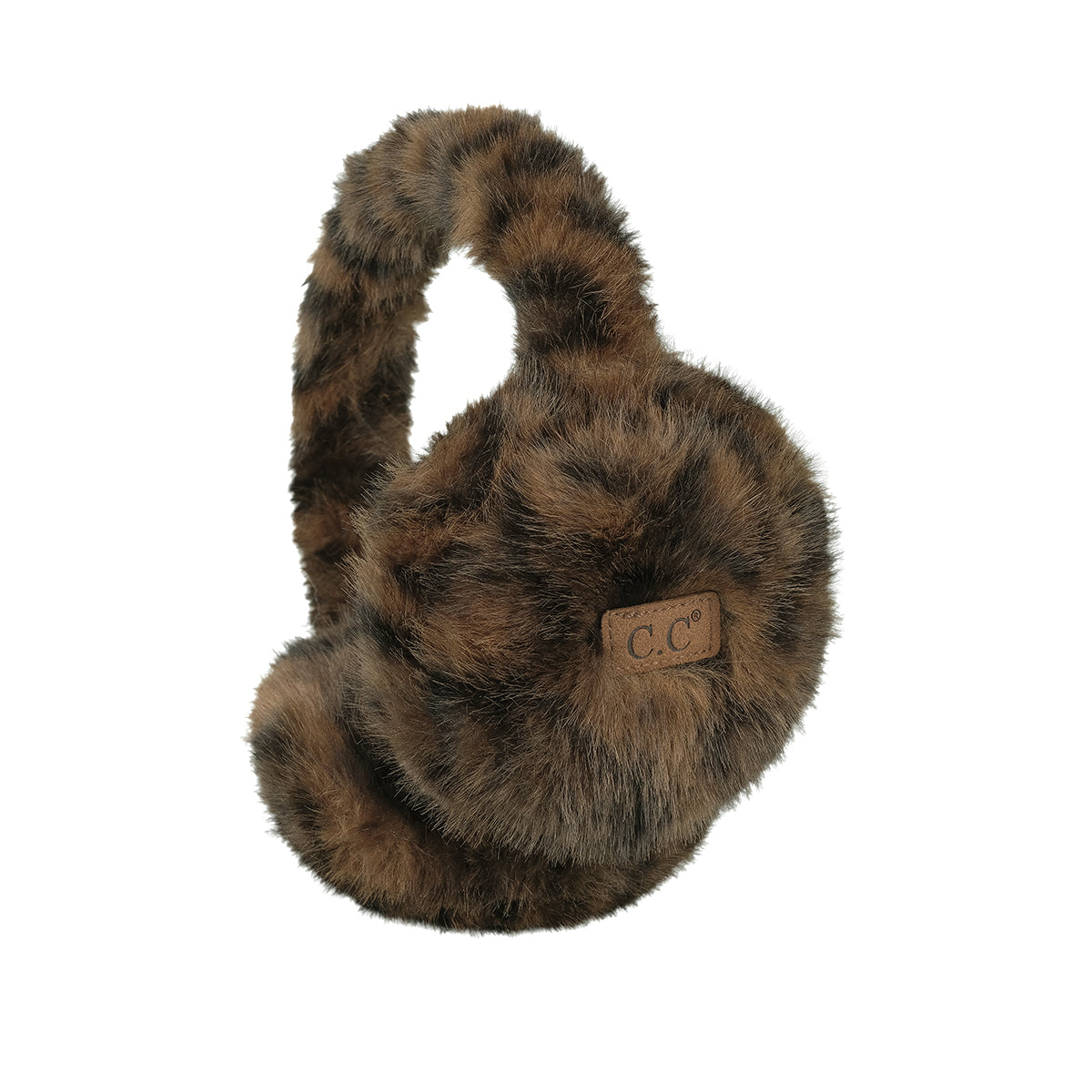 Leopard Faux Fur Earmuffs for Women | Warm Winter Ear Warmers