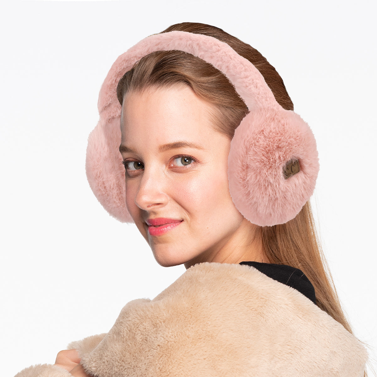 Glitter Faux Fur Earmuffs for Women | Soft Winter Ear Warmers