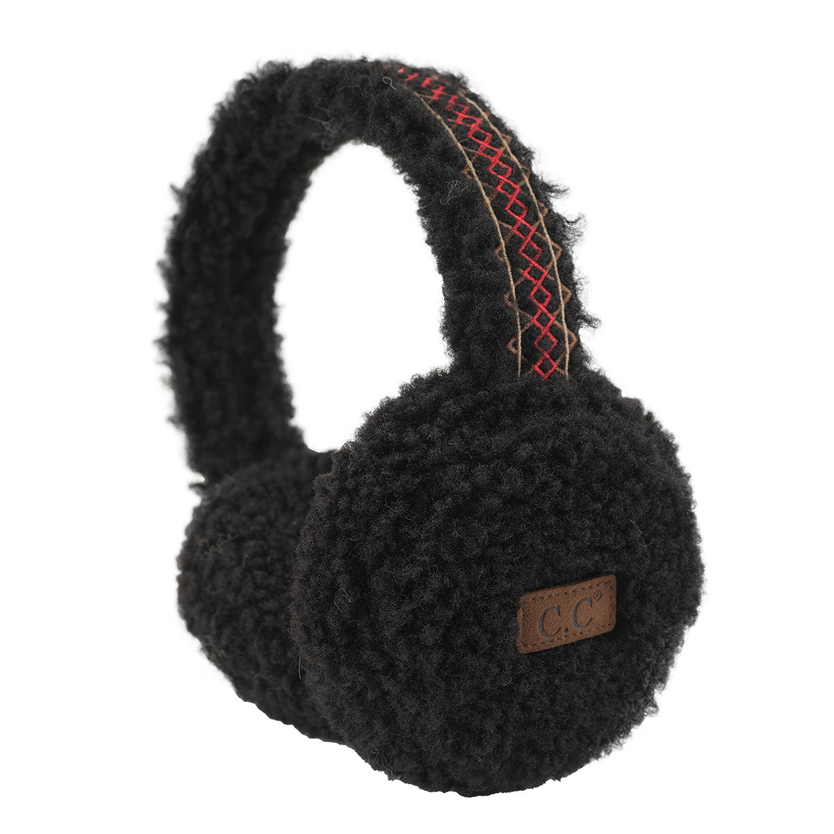 Sherpa Embroidered Fleece Earmuffs – Ultra-Soft Winter Ear Warmers