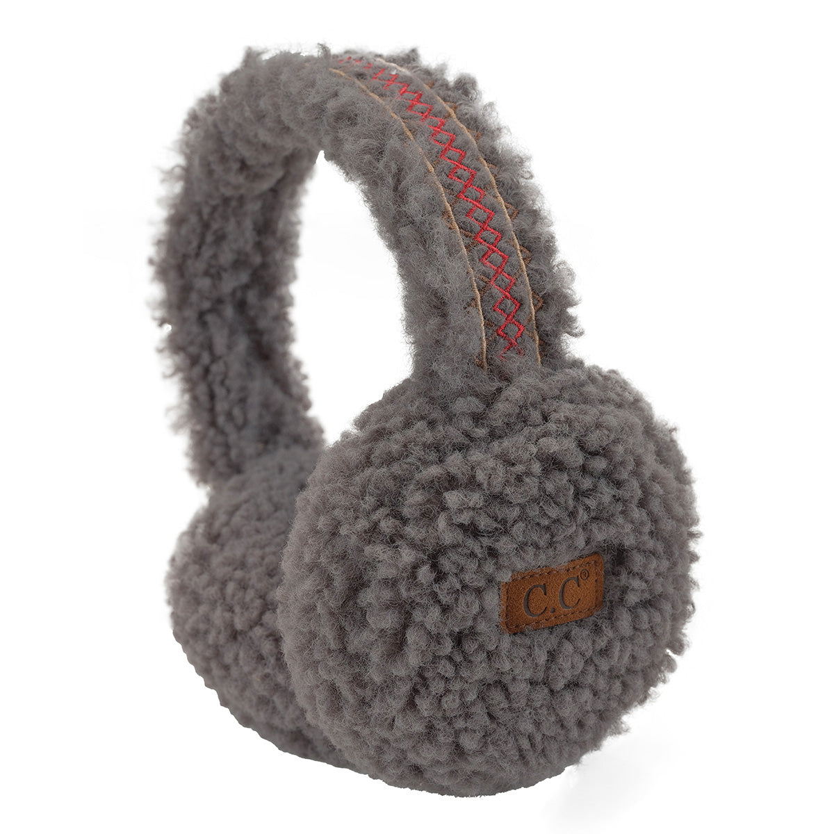 Sherpa Embroidered Fleece Earmuffs – Ultra-Soft Winter Ear Warmers