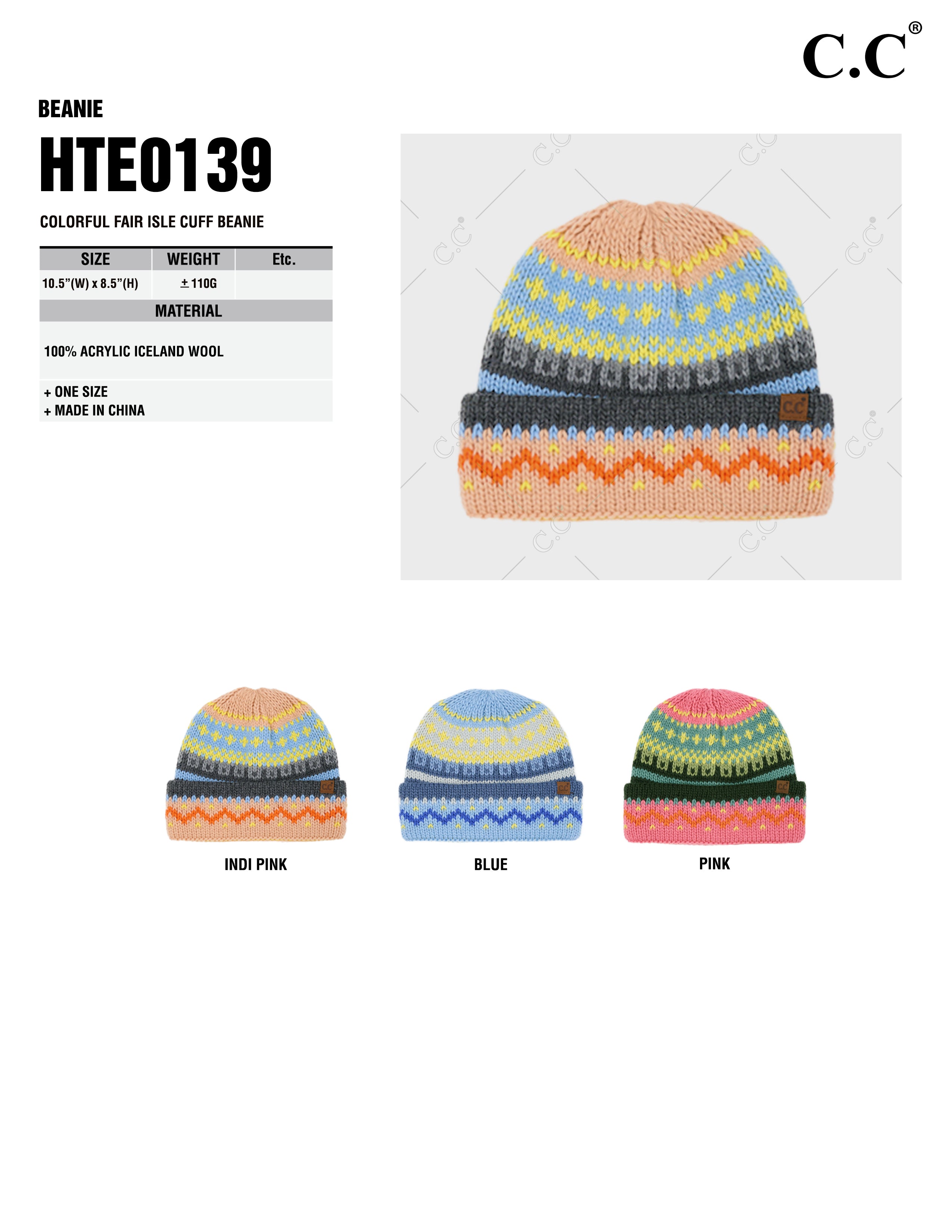 Classic Nordic Knit Winter Hat