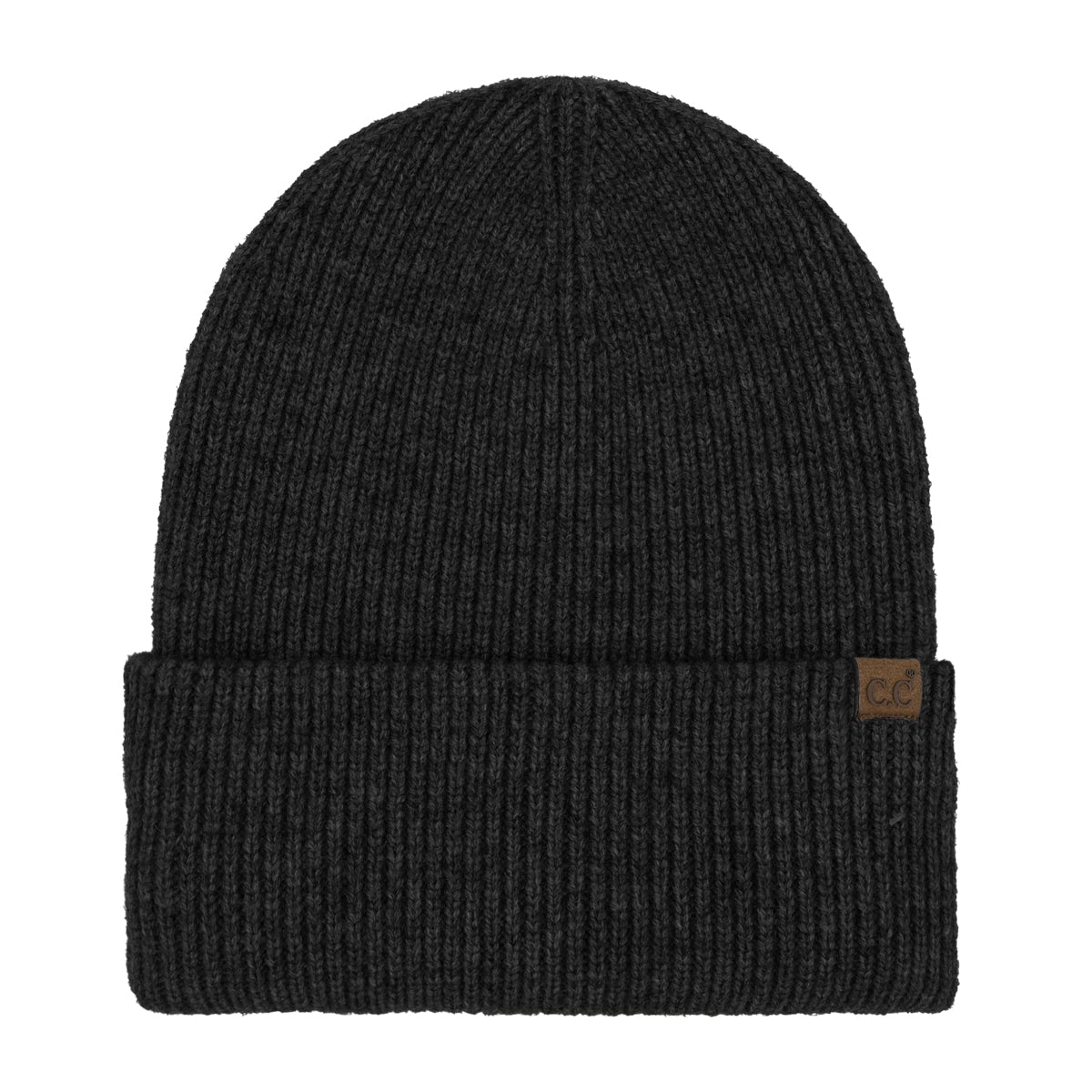 Soft Ribbed Knit Beanie with Long Foldover Cuff for Cozy Style