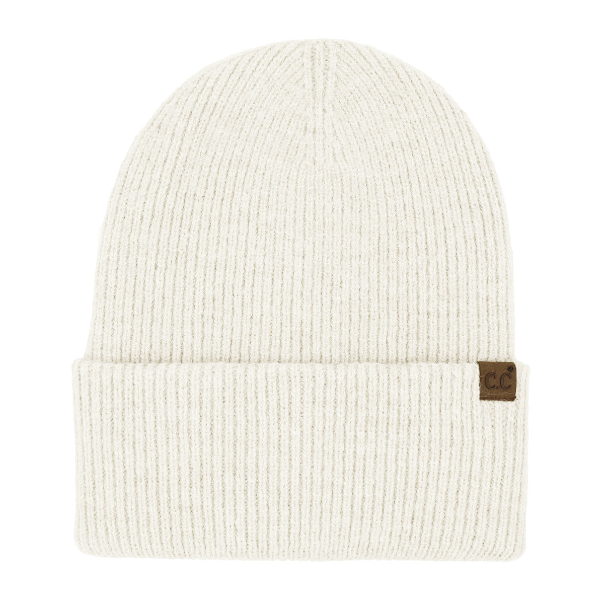Soft Ribbed Knit Beanie with Long Foldover Cuff for Cozy Style