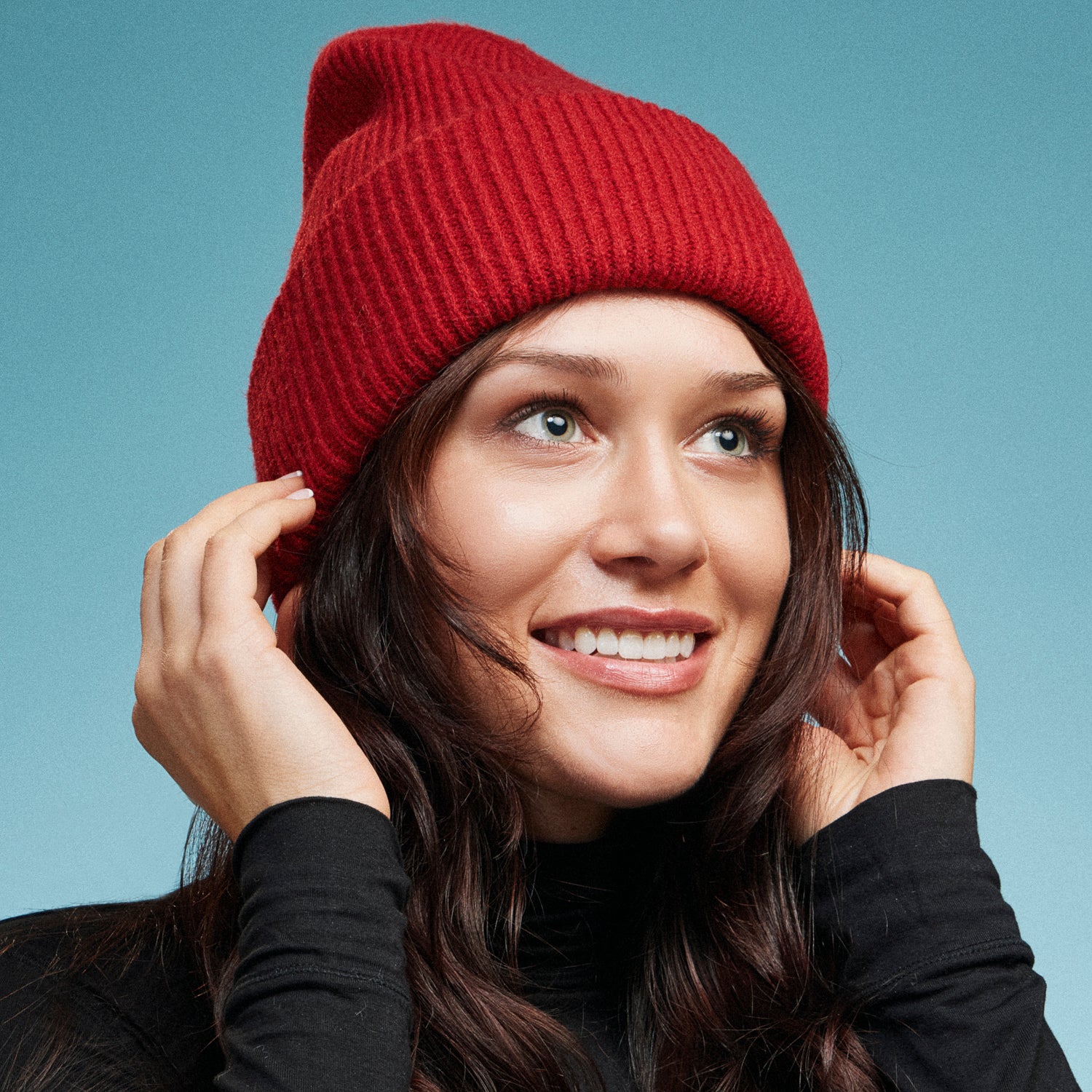 Soft Ribbed Knit Beanie with Long Foldover Cuff for Cozy Style