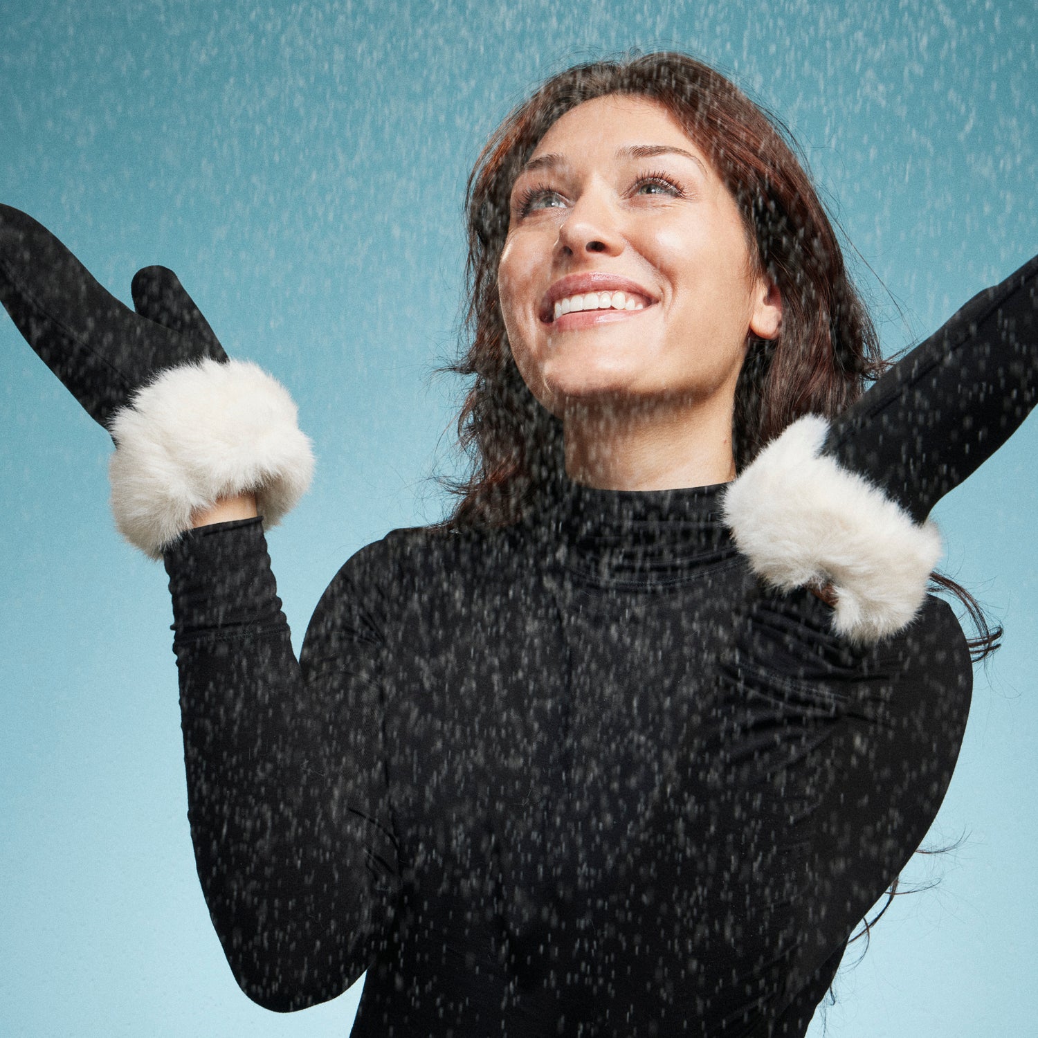 Cozy Suede Mittens with Faux Fur Cuff – Ultra Soft Winter Warm Gloves