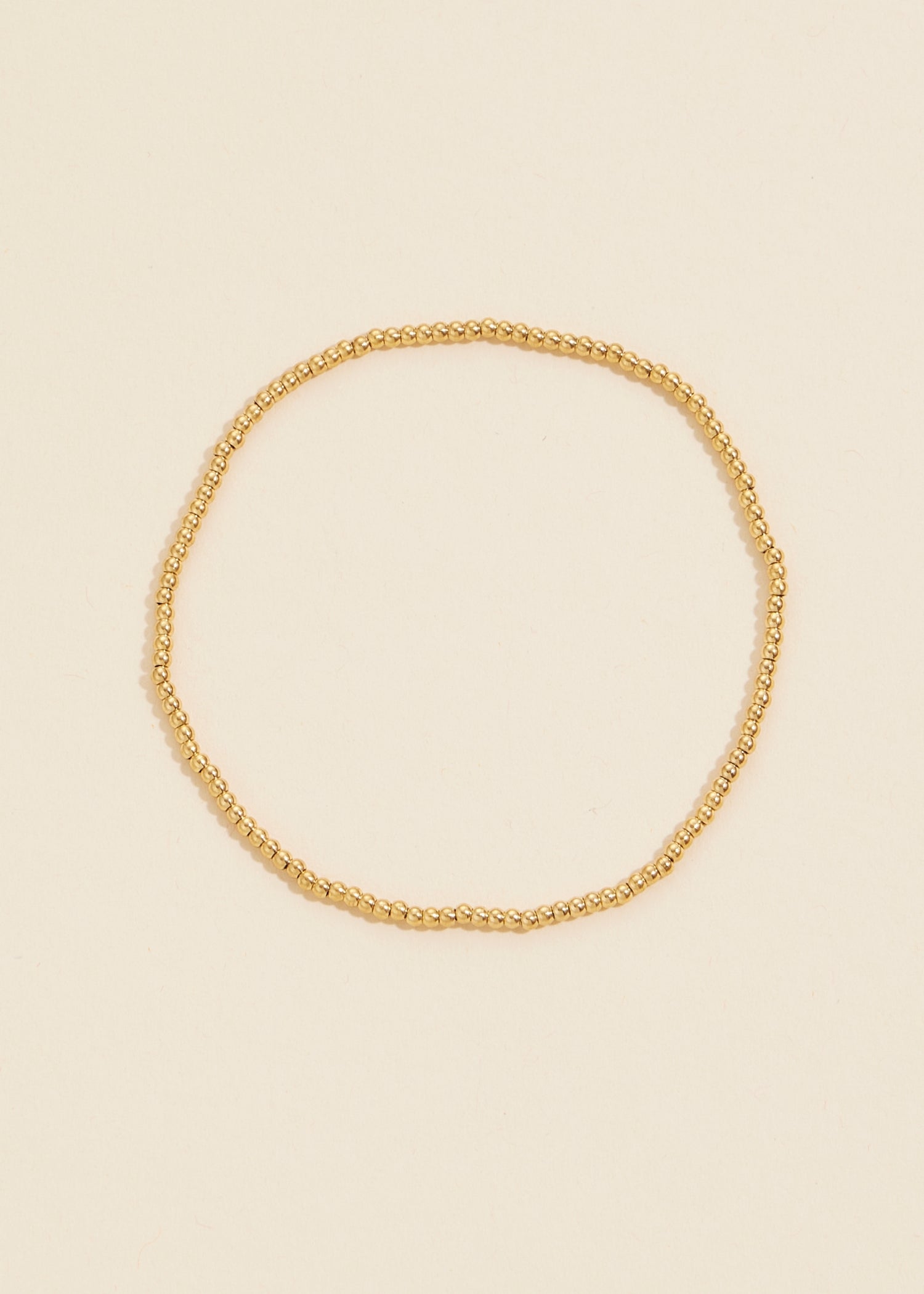 Beaded Gold Dip Stainless Steel Bracelet